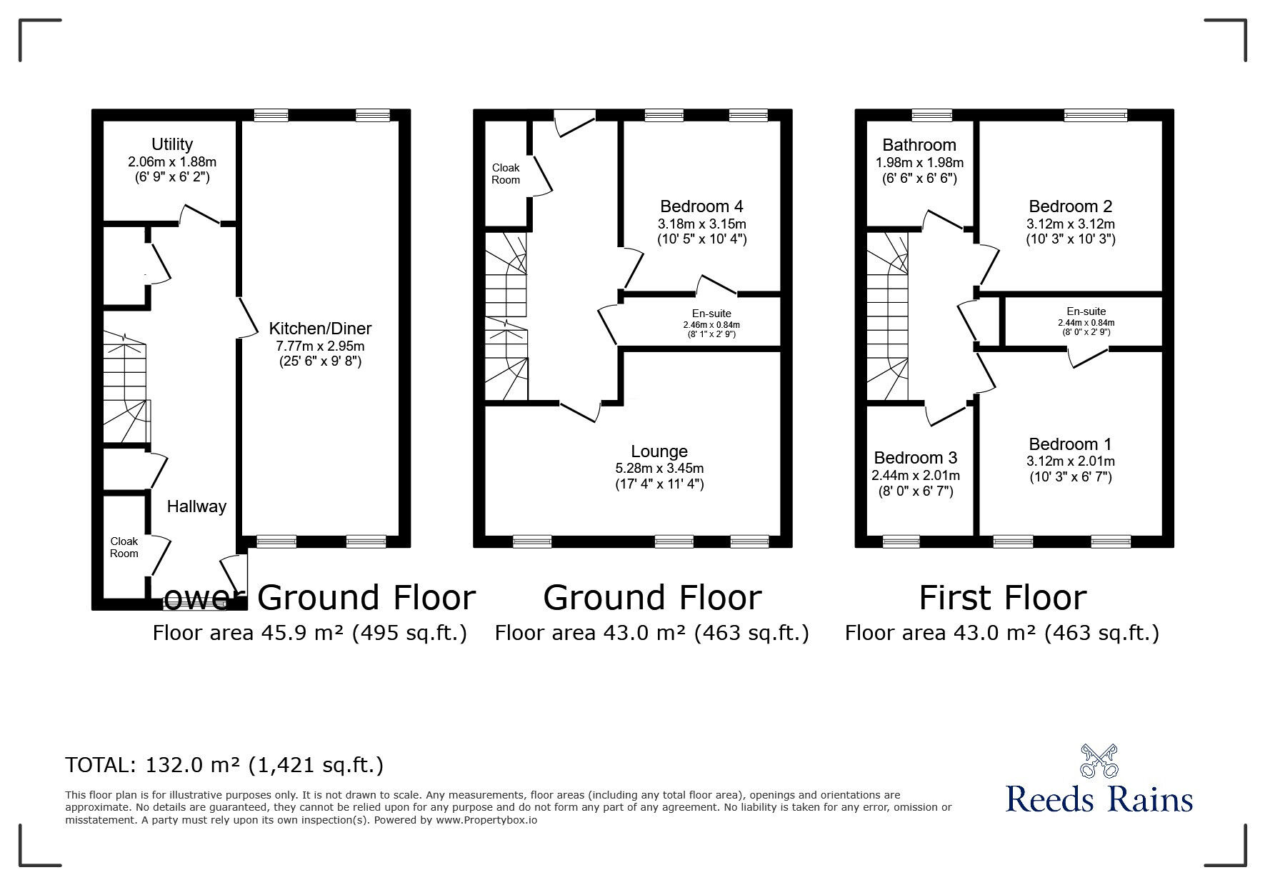 Floorplan of 4 bedroom End Terrace House for sale, Floats Mill, Trawden, Lancashire, BB8