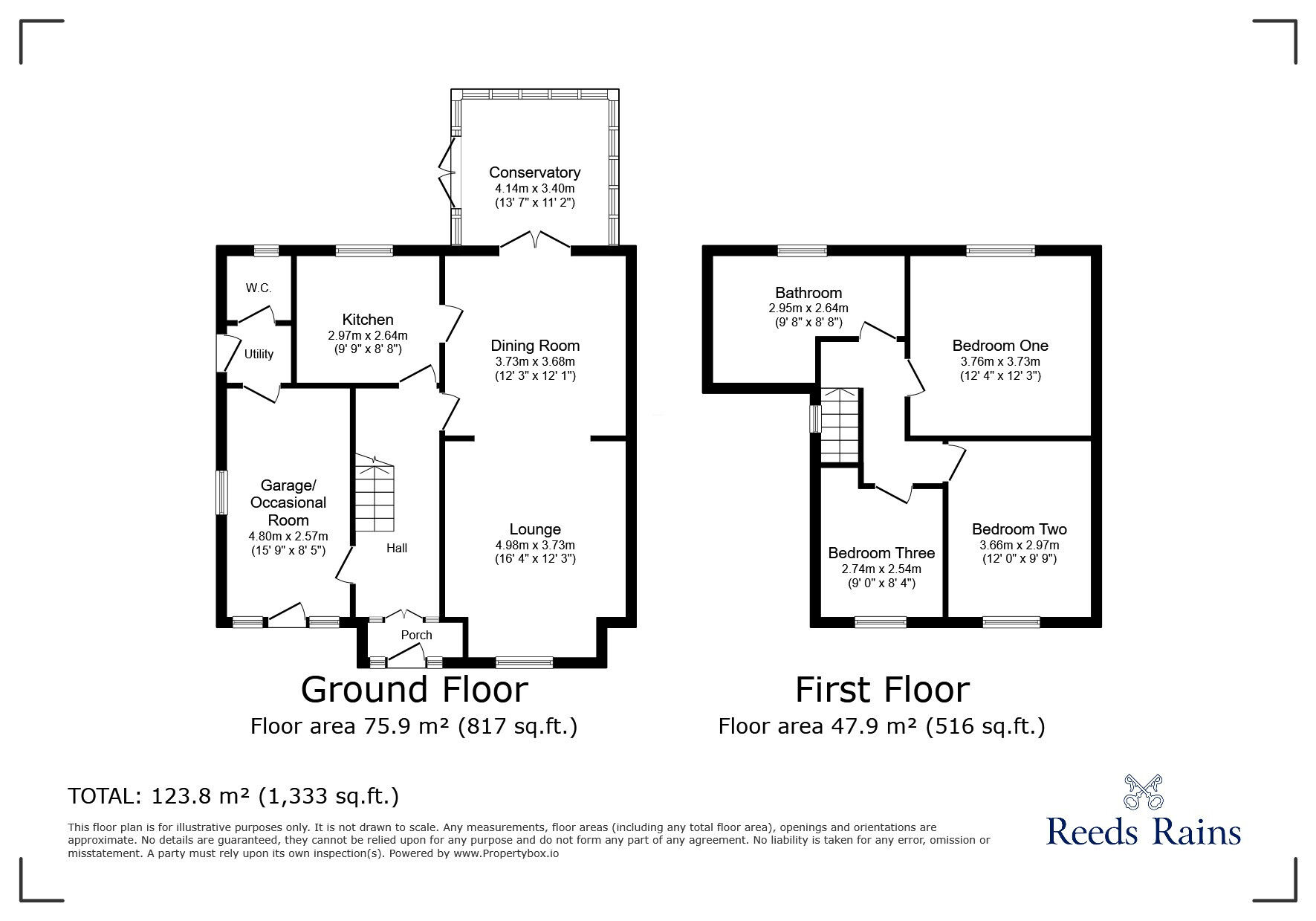 Floorplan of 3 bedroom Detached House for sale, Castle Road, Colne, Lancashire, BB8