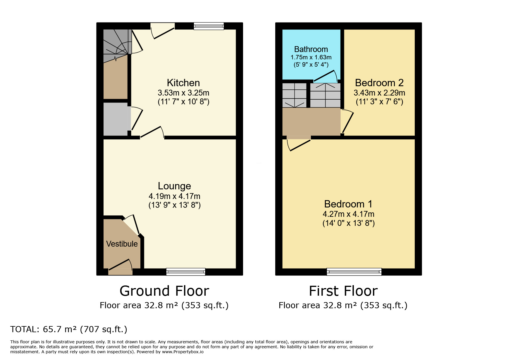 Floorplan of 2 bedroom Mid Terrace House for sale, Essex Street, Colne, Lancashire, BB8