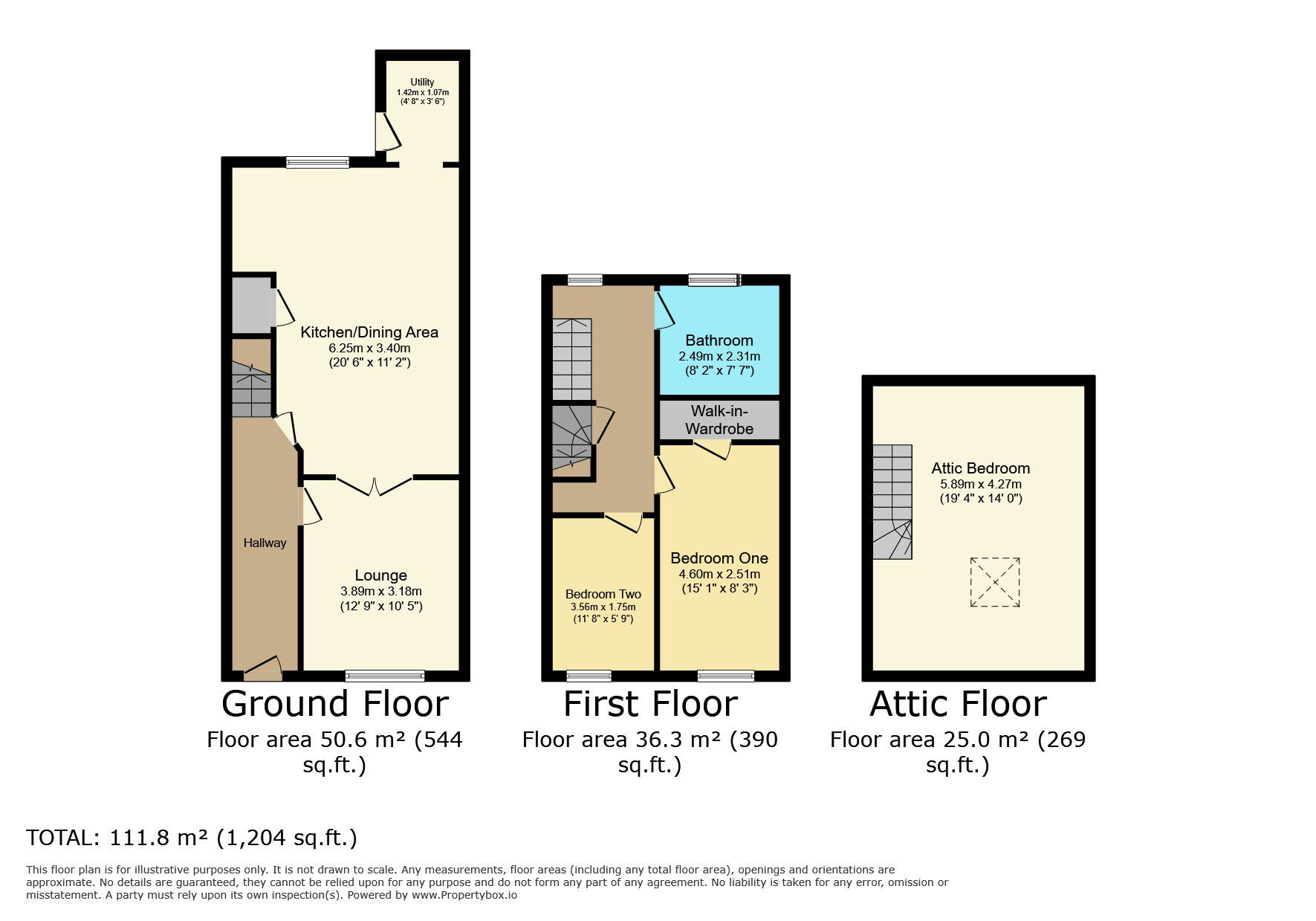 Floorplan of 3 bedroom Mid Terrace House for sale, Cotton Tree Lane, Colne, Lancashire, BB8