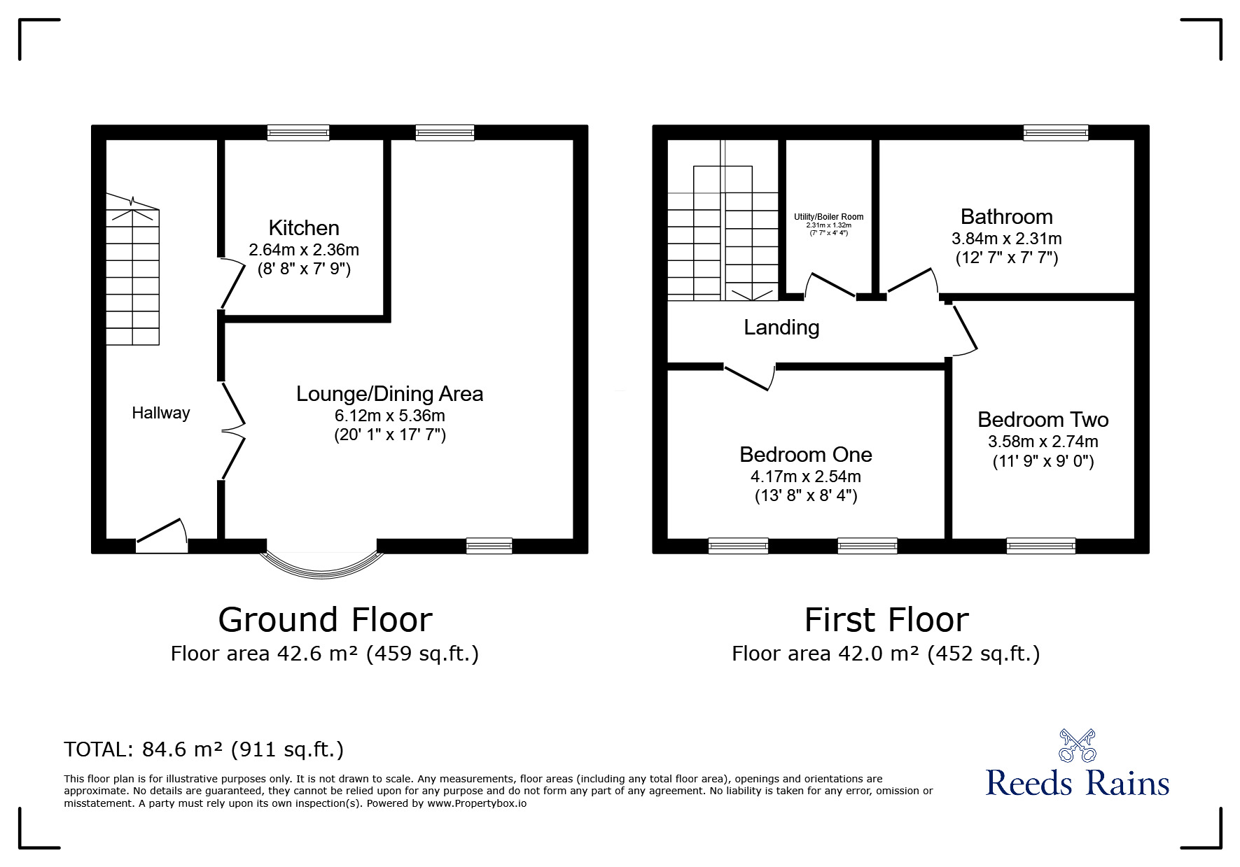 Floorplan of 2 bedroom Mid Terrace House for sale, Keighley Road, Colne, Lancashire, BB8