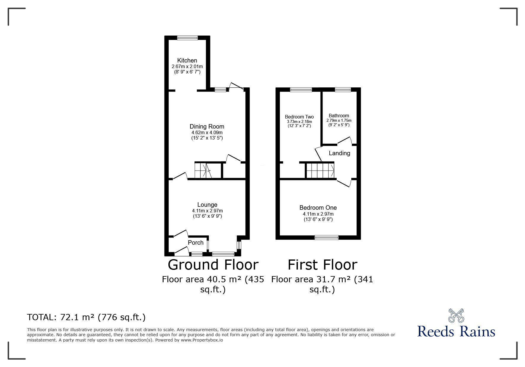 Floorplan of 2 bedroom Mid Terrace House for sale, Talbot Street, Colne, Lancashire, BB8