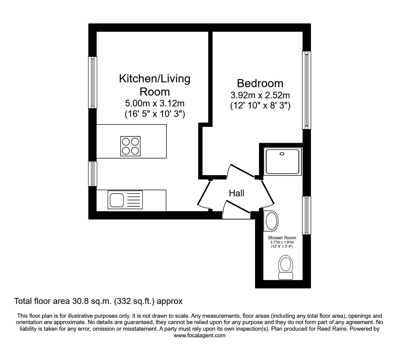 Floorplan of 1 bedroom  Flat to rent, Brown Street, Congleton, CW12