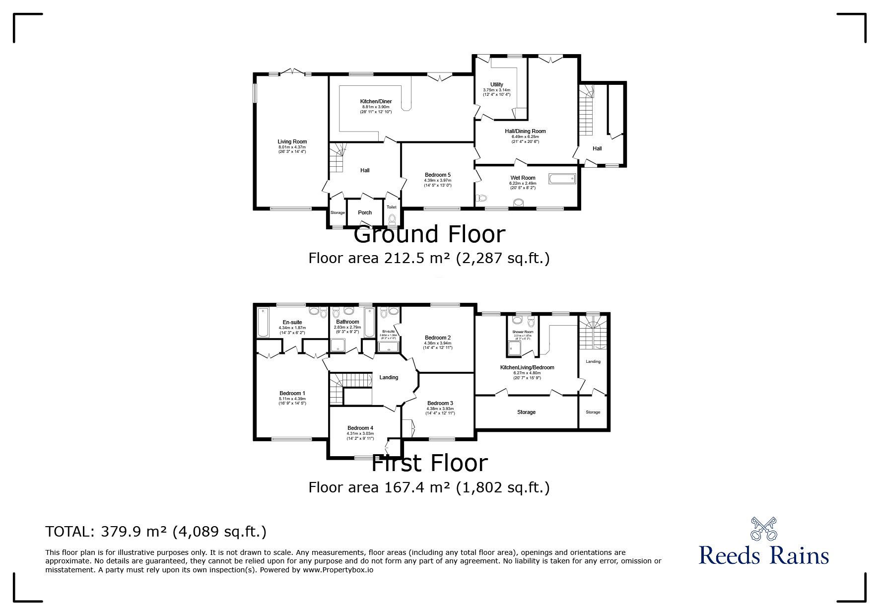 Floorplan of 4 bedroom Detached House for sale, Parkside, Blackhill, Durham, DH8