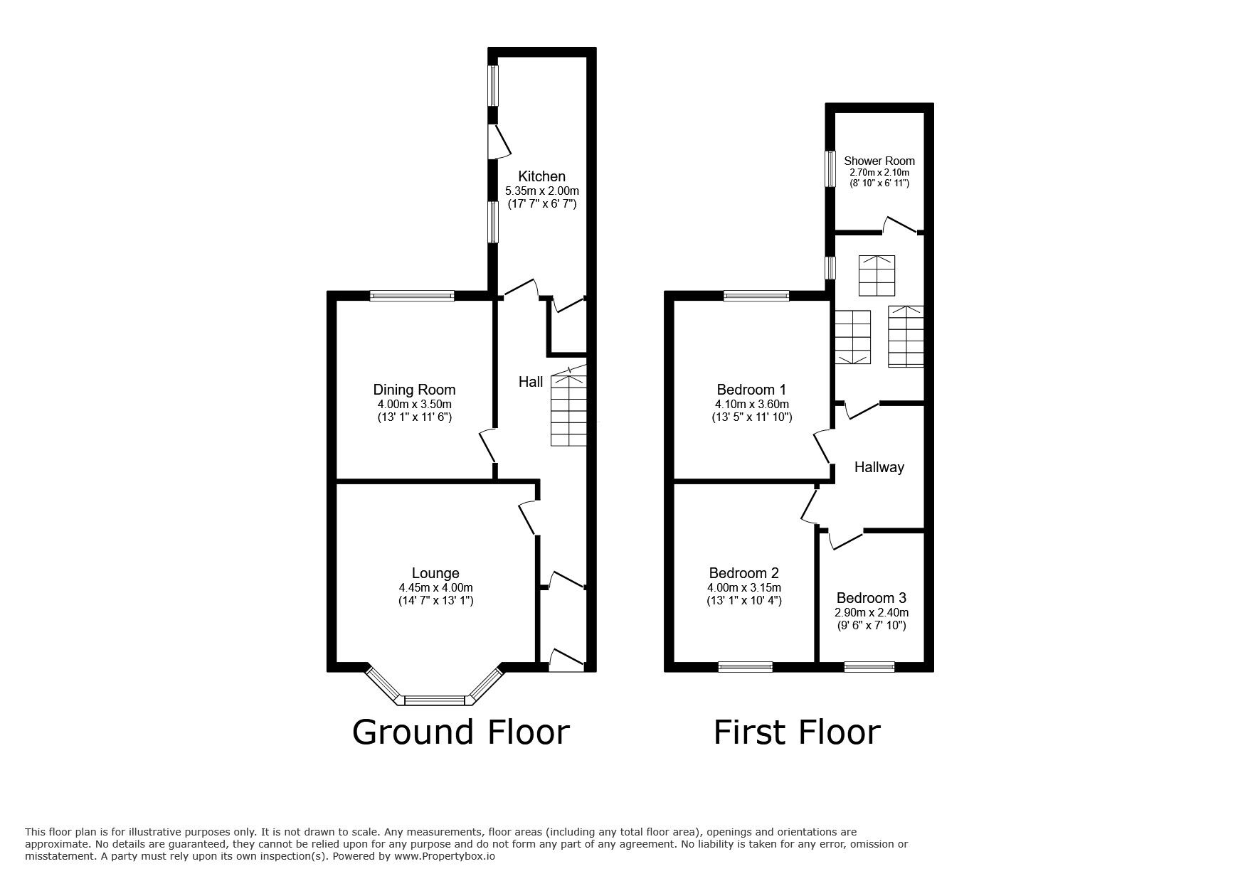 Floorplan of 3 bedroom Mid Terrace House for sale, St. Cuthberts Avenue, Consett, Durham, DH8