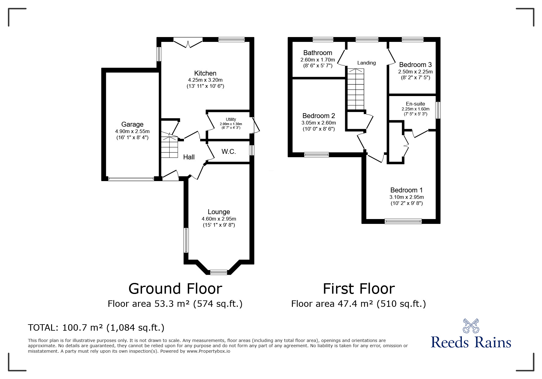 Floorplan of 3 bedroom Detached House for sale, Redmire Drive, Consett, Durham, DH8