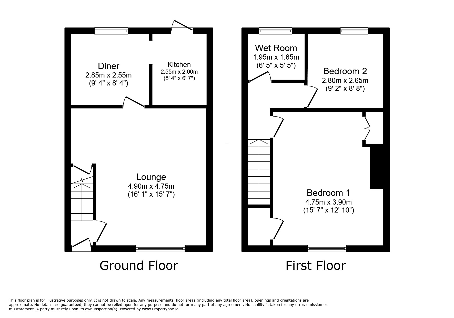 Floorplan of 2 bedroom Mid Terrace House for sale, Durham Road, Blackhill, Durham, DH8