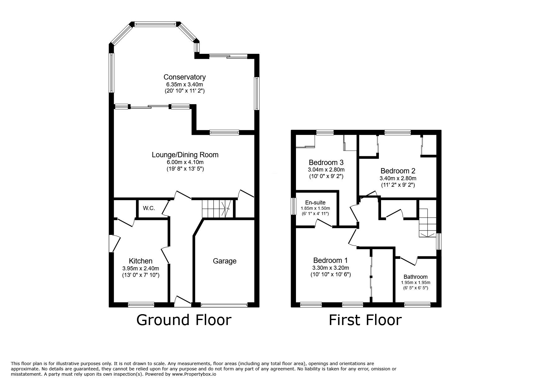 Floorplan of 3 bedroom Detached House for sale, Middleton Close, Consett, Durham, DH8