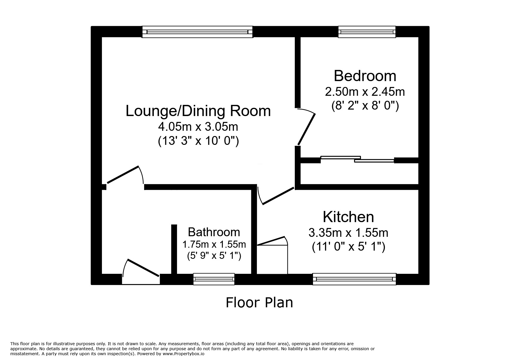 Floorplan of 1 bedroom  Flat for sale, Greenways, Consett, Durham, DH8