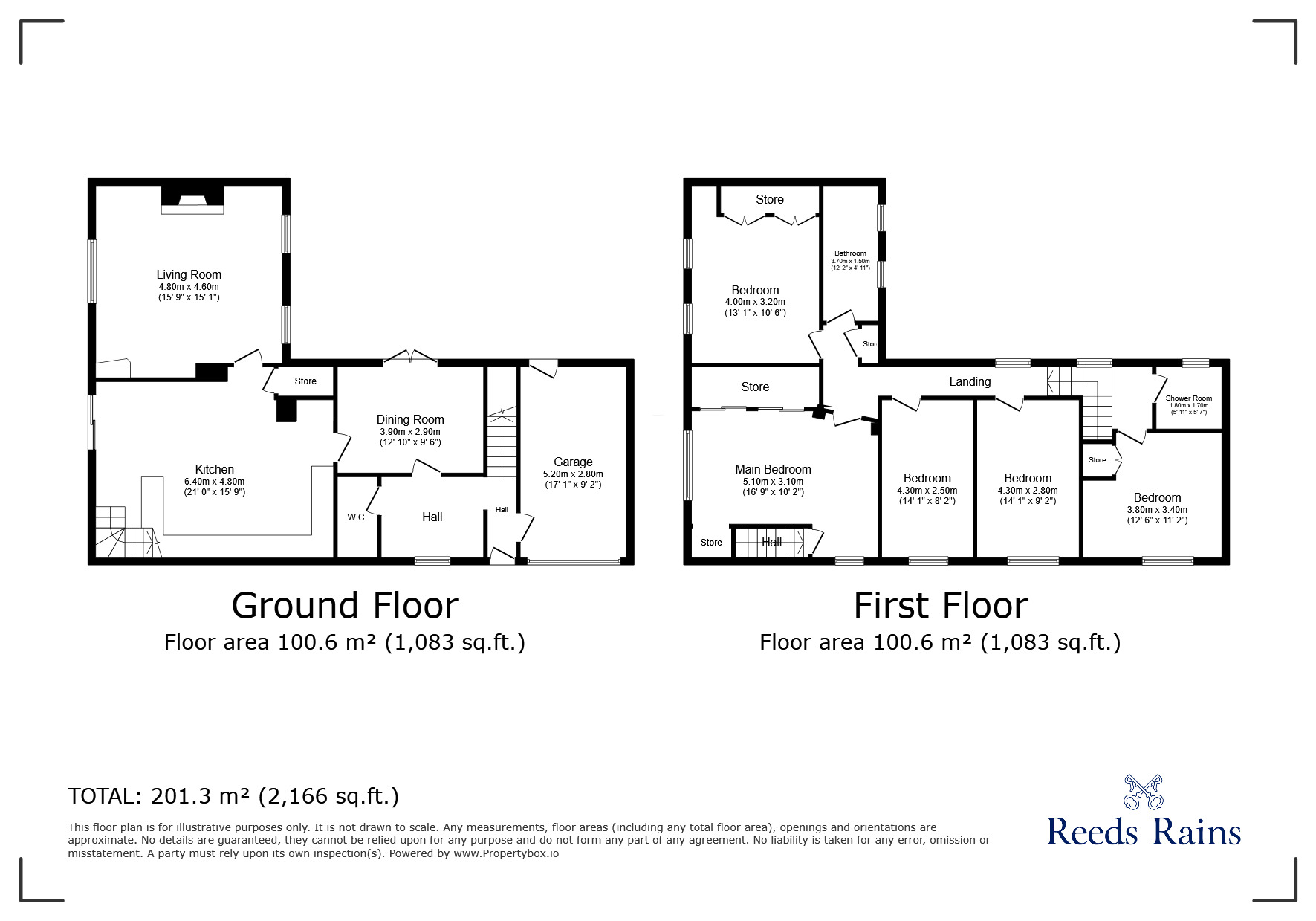 Floorplan of 5 bedroom Semi Detached House for sale, Benfieldside Road, Consett, Durham, DH8