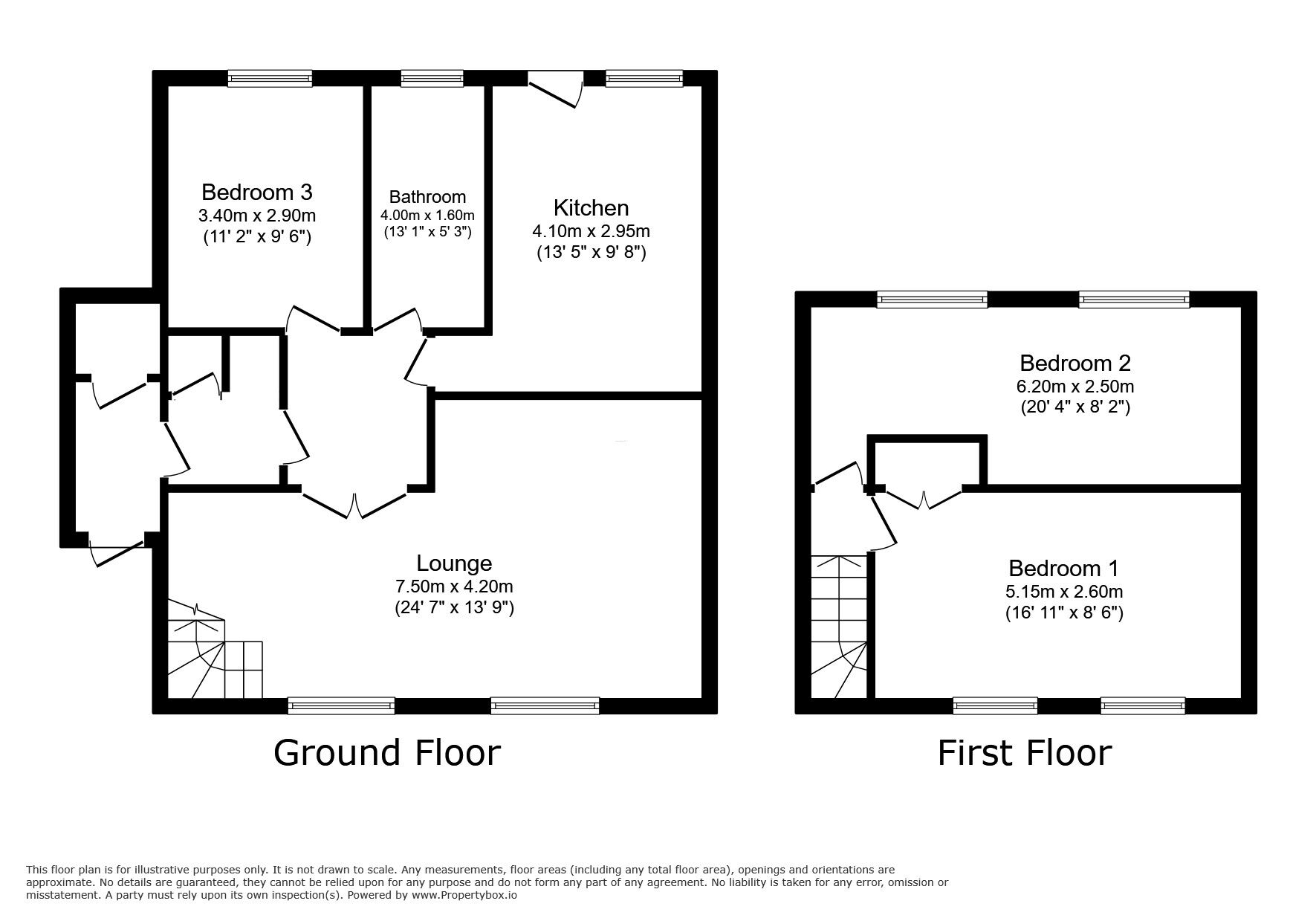 Floorplan of 3 bedroom Semi Detached Bungalow for sale, West Road, Consett, Durham, DH8