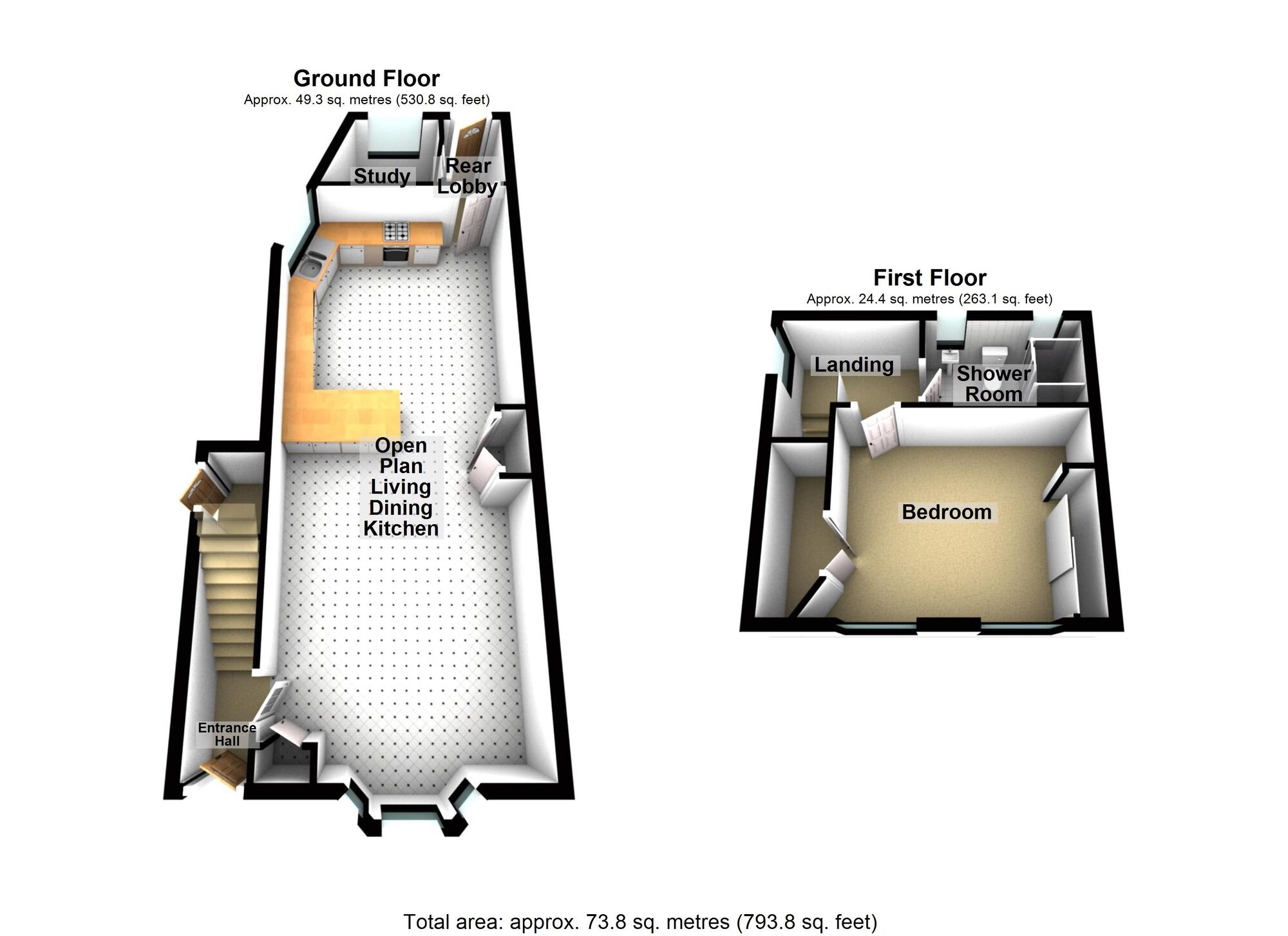 Floorplan of 1 bedroom Detached House for sale, Carter Road, Coventry, West Midlands, CV3