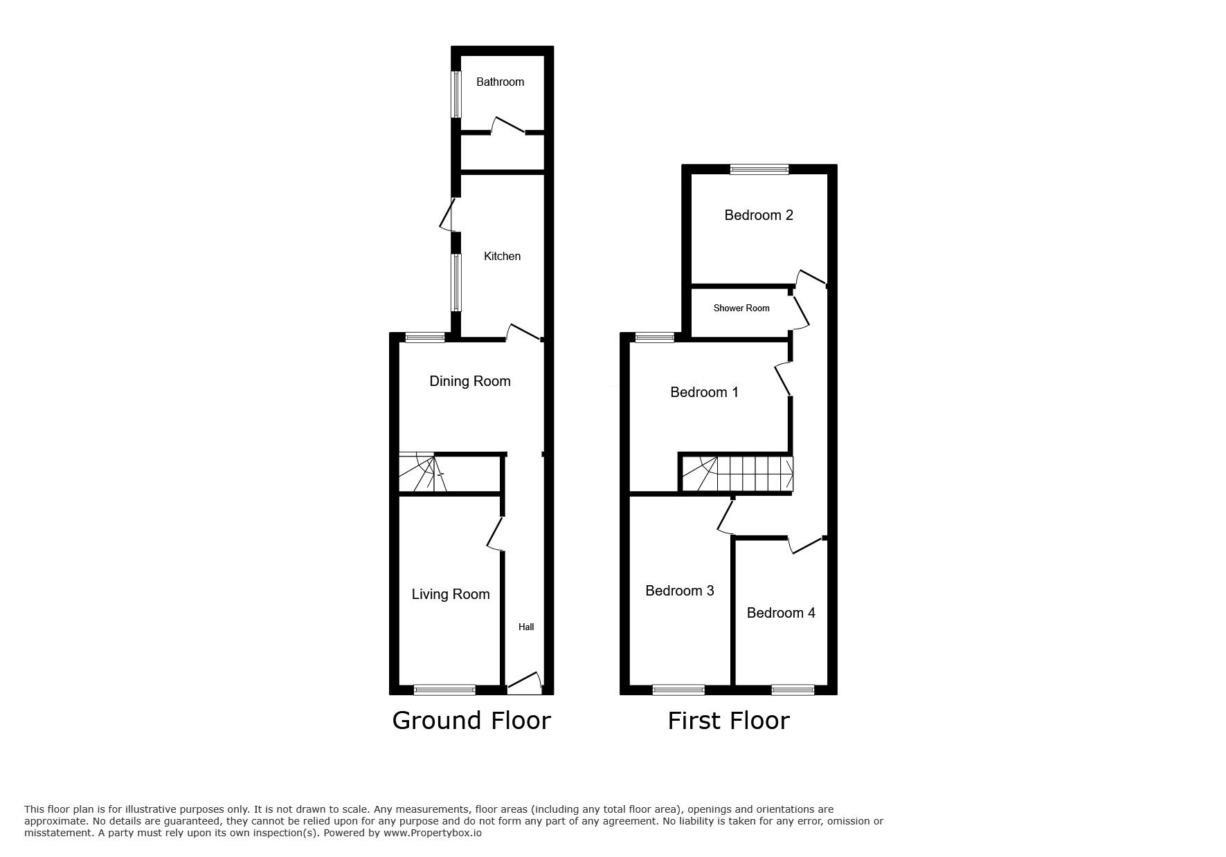 Floorplan of 4 bedroom Mid Terrace House for sale, Hastings Road, Stoke, Coventry, CV2