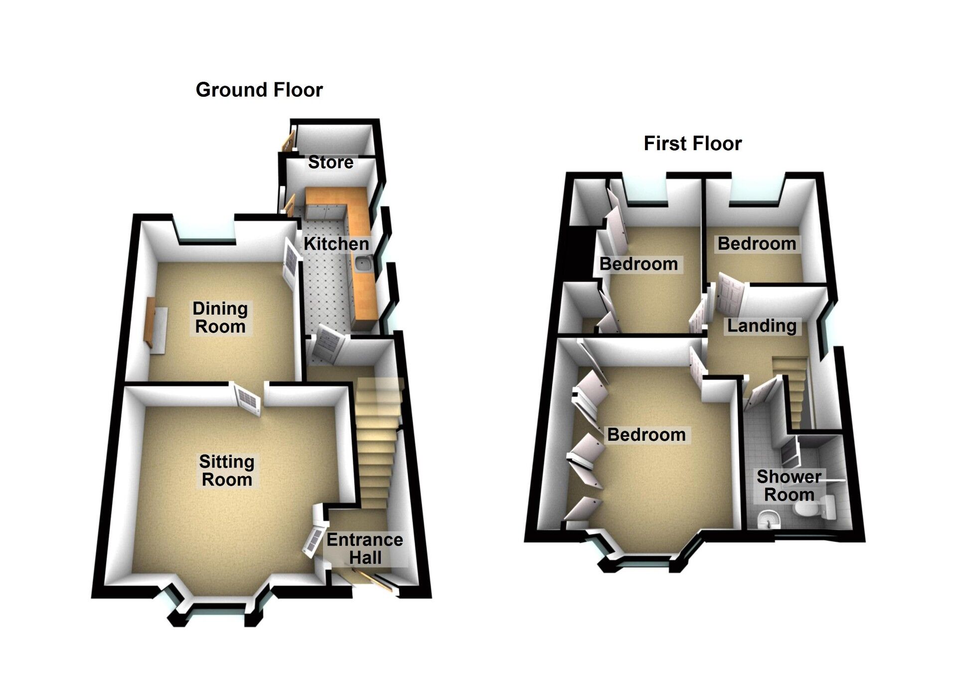 Floorplan of 3 bedroom Semi Detached House for sale, Binley Avenue, Binley, West Midlands, CV3