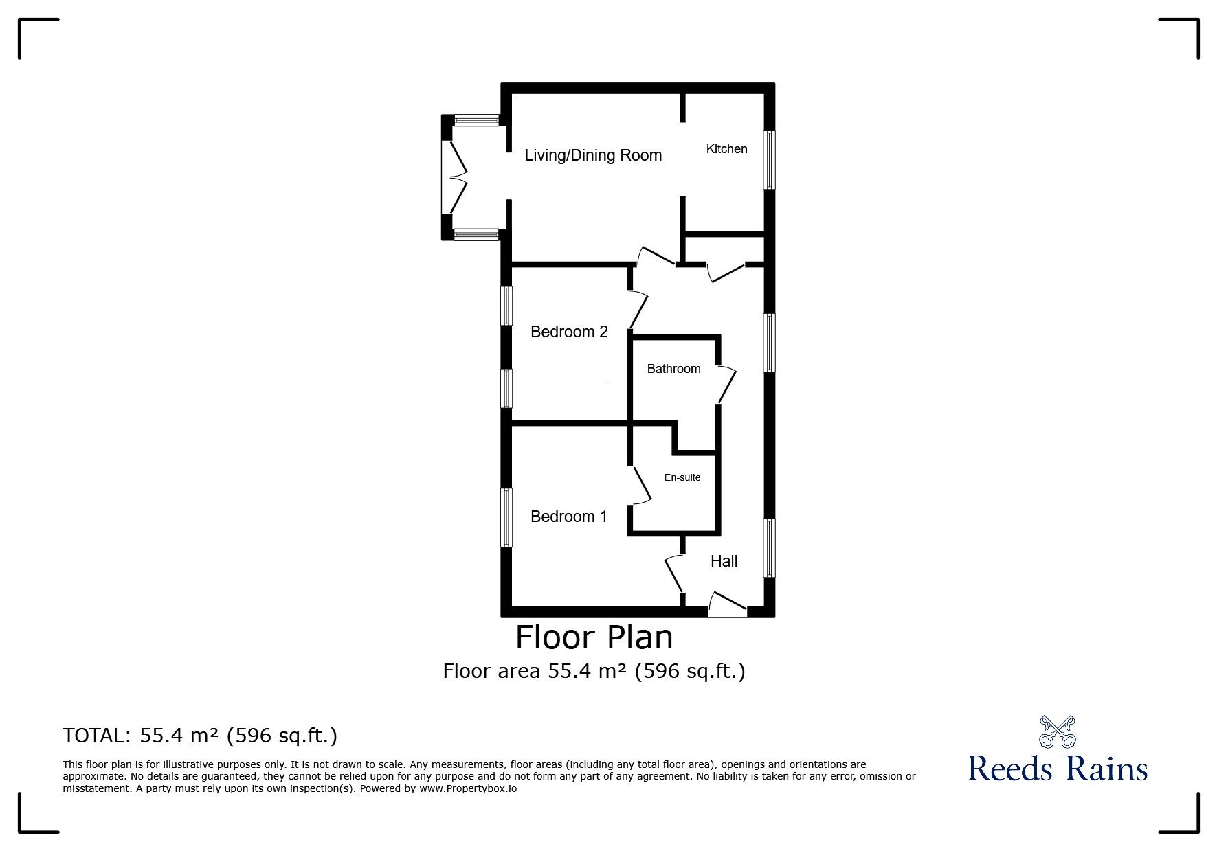 Floorplan of 2 bedroom  Flat for sale, Coopers Meadow, Keresley End, Warwickshire, CV7