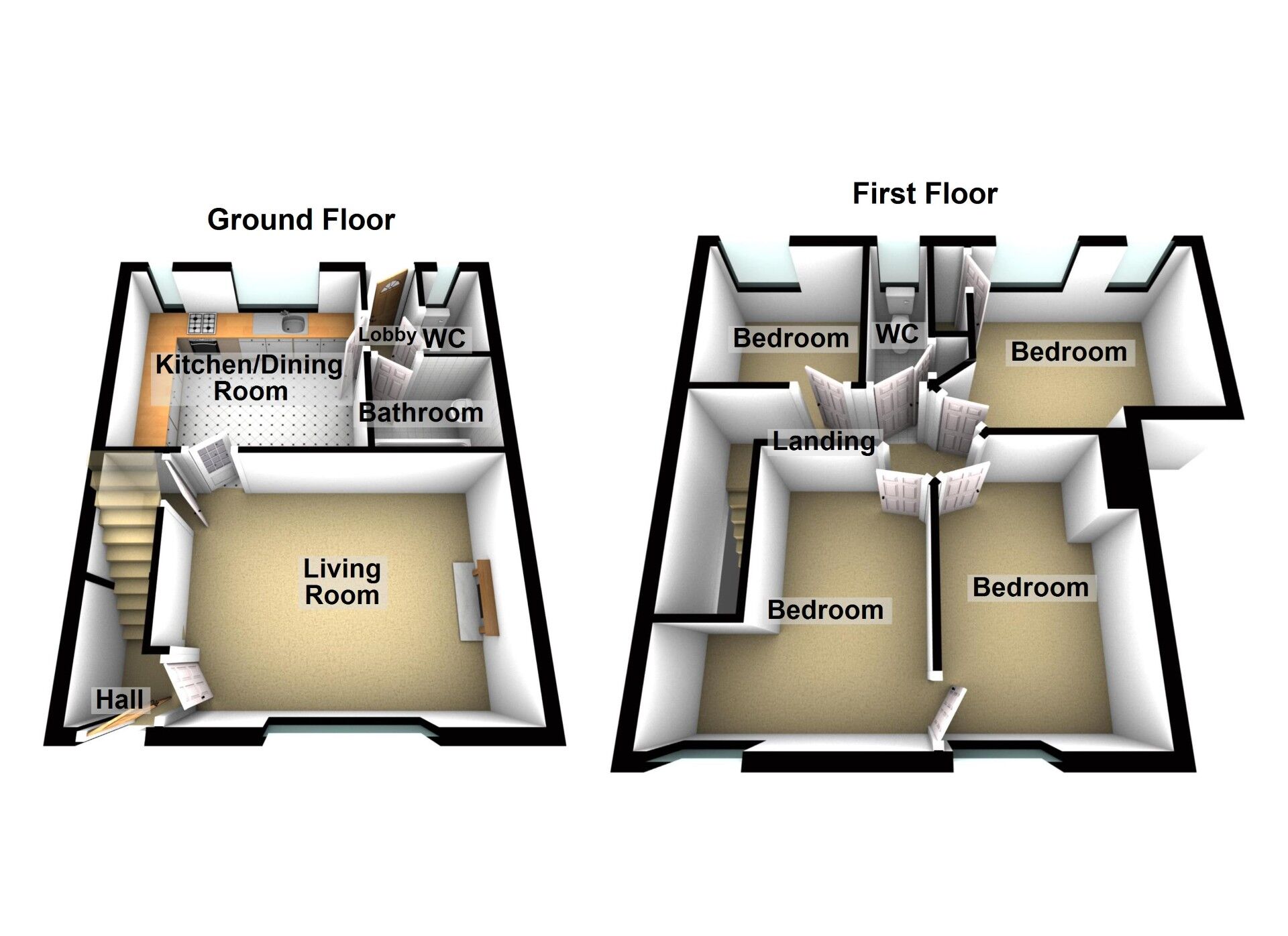 Floorplan of 4 bedroom Mid Terrace House for sale, Johnson Road, Coventry, CV6