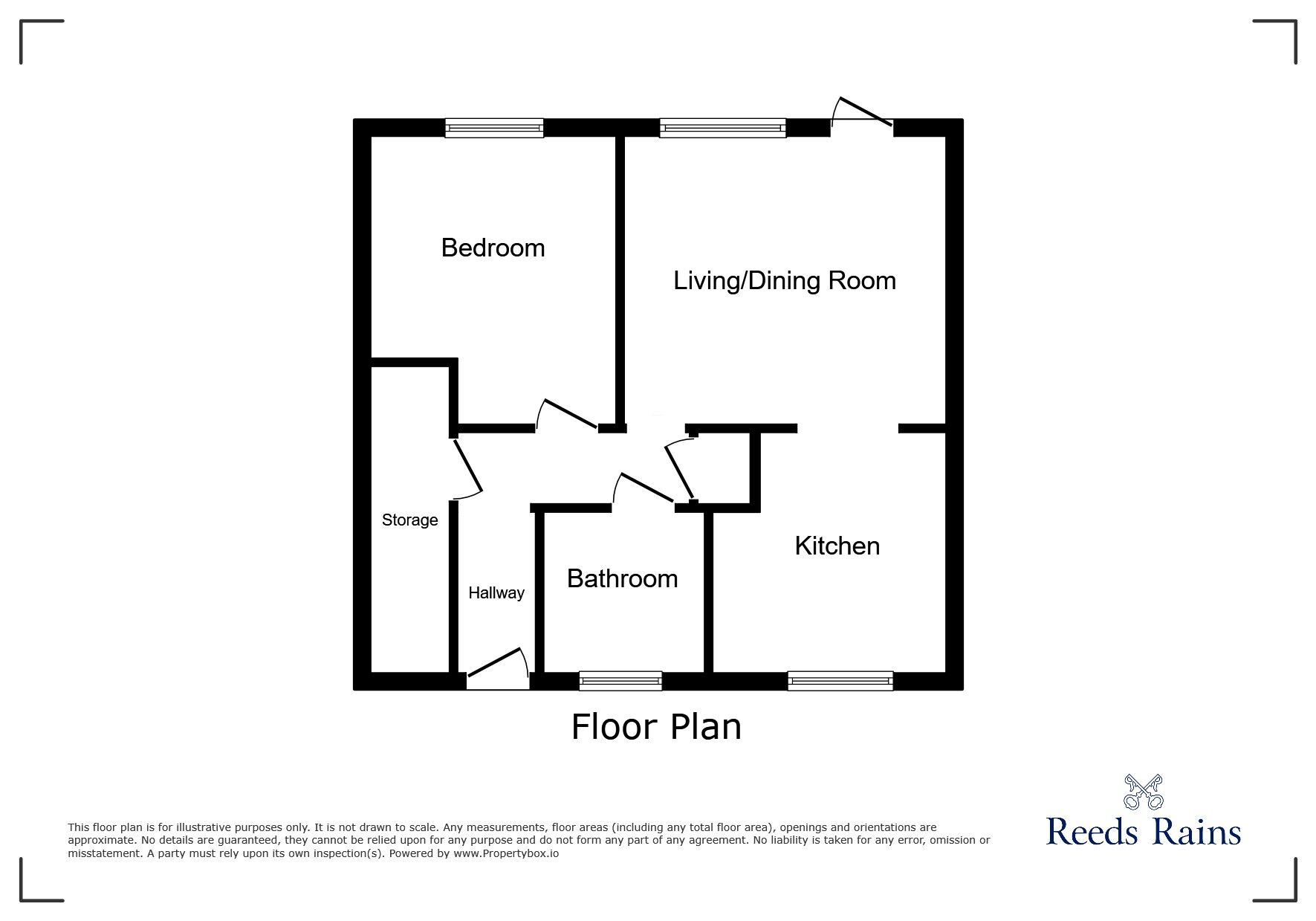 Floorplan of 1 bedroom  Flat for sale, Tanyard Close, Tile Hill, Coventry, CV4