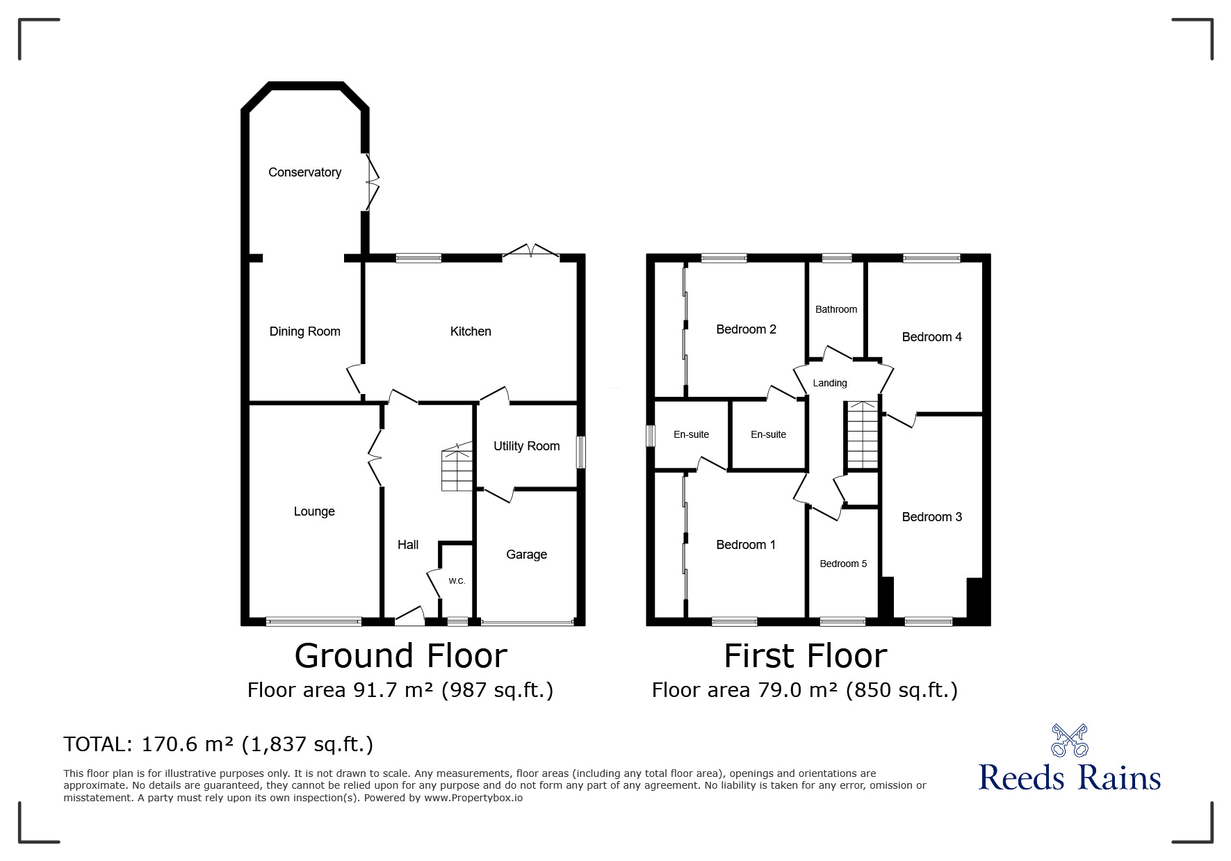 Floorplan of 5 bedroom Detached House for sale, Poplar Grove, Ryton on Dunsmore, Warwickshire, CV8