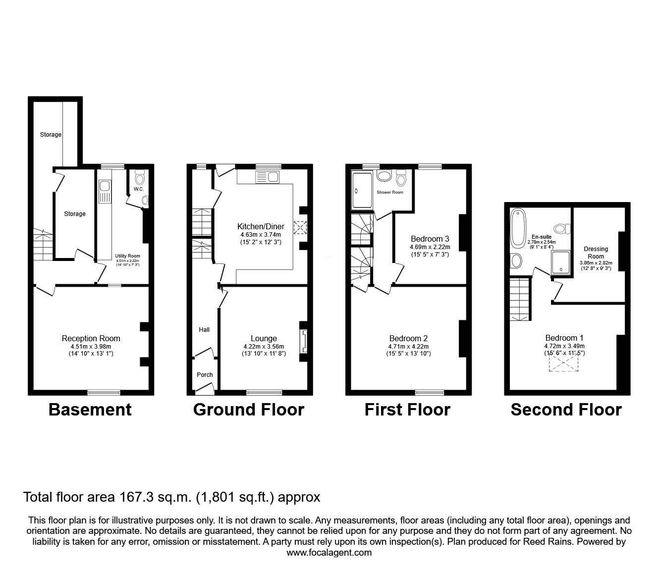 Floorplan of 3 bedroom Mid Terrace House for sale, Myrtle Terrace, Sowerby Bridge, HX6