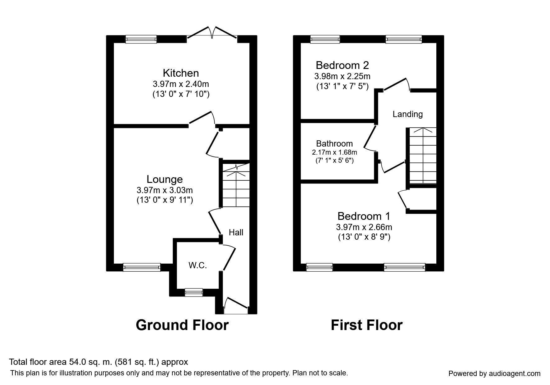 Floorplan of 2 bedroom  House to rent, Ash Tree Grove, Leeds, LS14