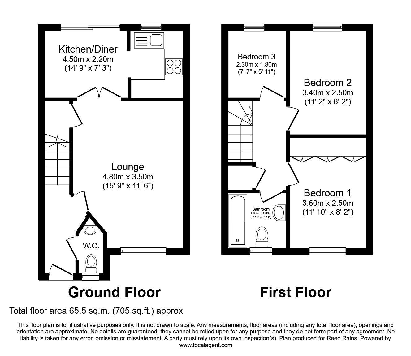 Floorplan of 3 bedroom Semi Detached House to rent, Mead Grove, Leeds, West Yorkshire, LS15