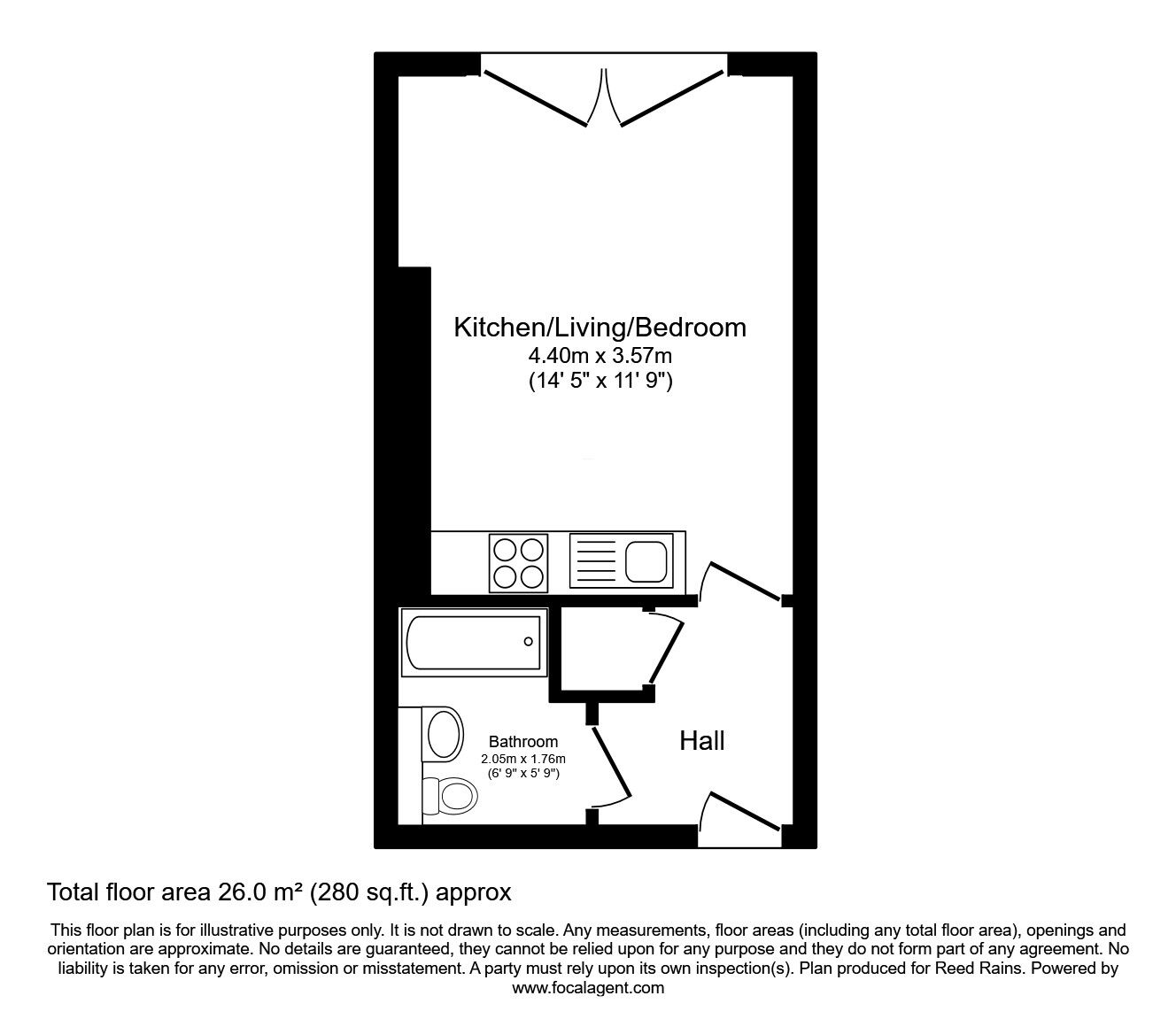 Floorplan of 1 bedroom  Flat for sale, Cross Green Lane, Leeds, West Yorkshire, LS9