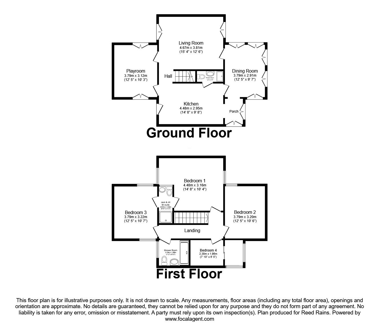 Floorplan of 4 bedroom Detached House for sale, The Bungalows, Leeds, West Yorkshire, LS15