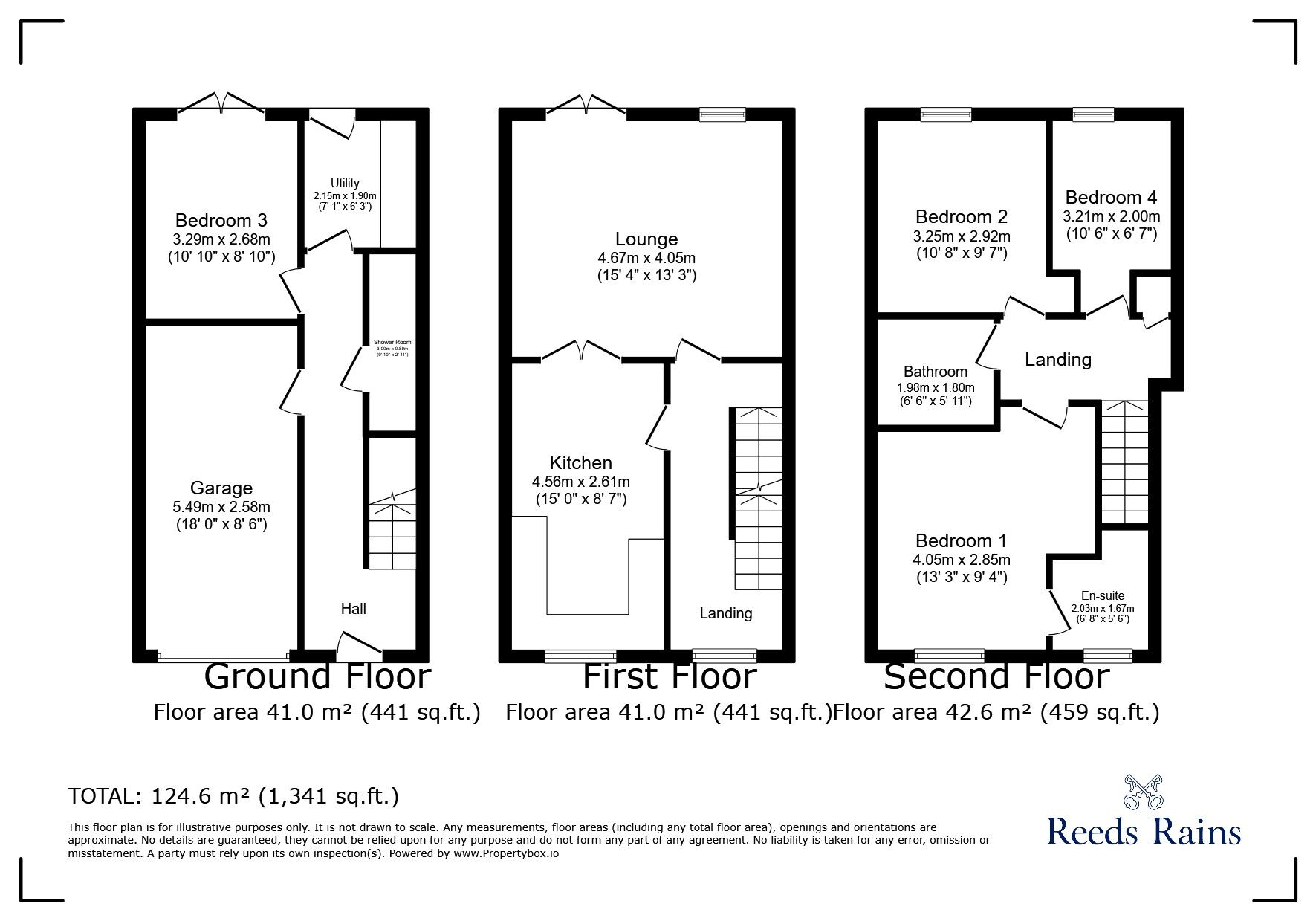 Floorplan of 4 bedroom Mid Terrace House for sale, Ainsley Mews, Leeds, West Yorkshire, LS14