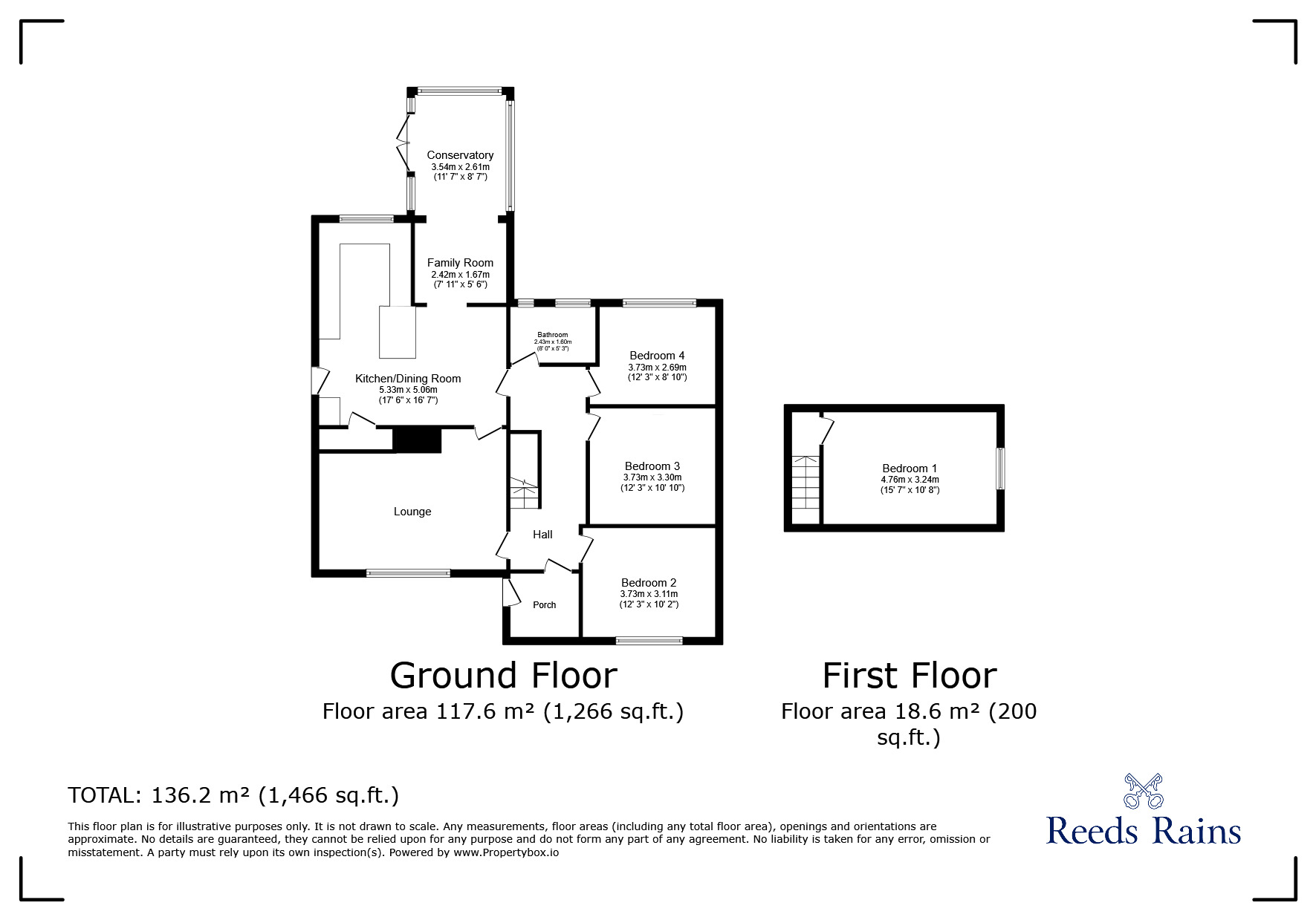 Floorplan of 4 bedroom Detached Bungalow for sale, New Templegate, Leeds, West Yorkshire, LS15