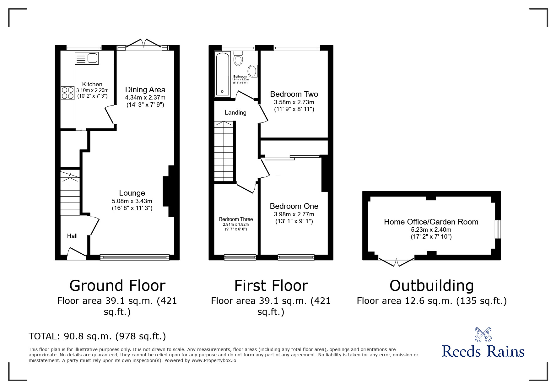 Floorplan of 3 bedroom Semi Detached House for sale, Main Street, Scholes, West Yorkshire, LS15