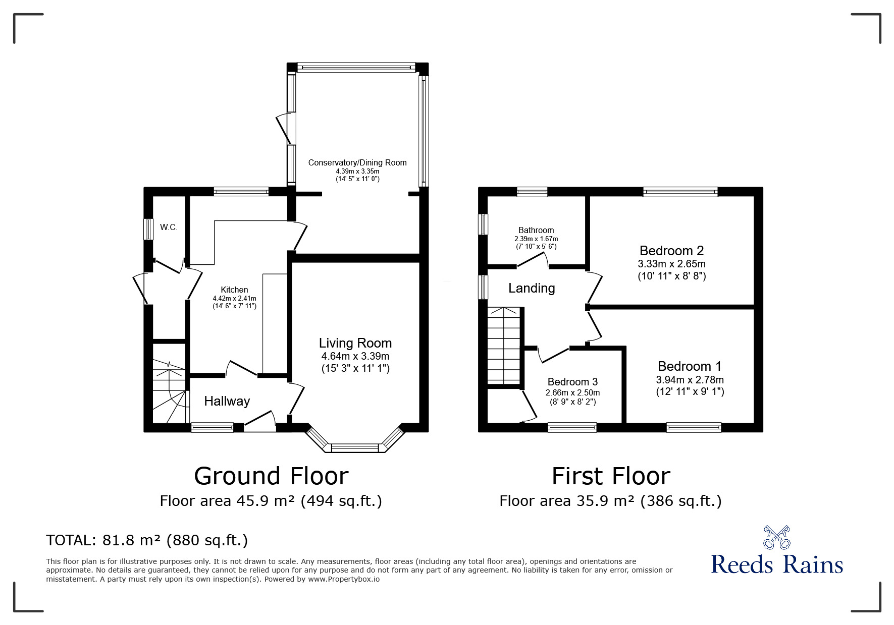 Floorplan of 3 bedroom Semi Detached House for sale, Southwood Road, Leeds, West Yorkshire, LS14