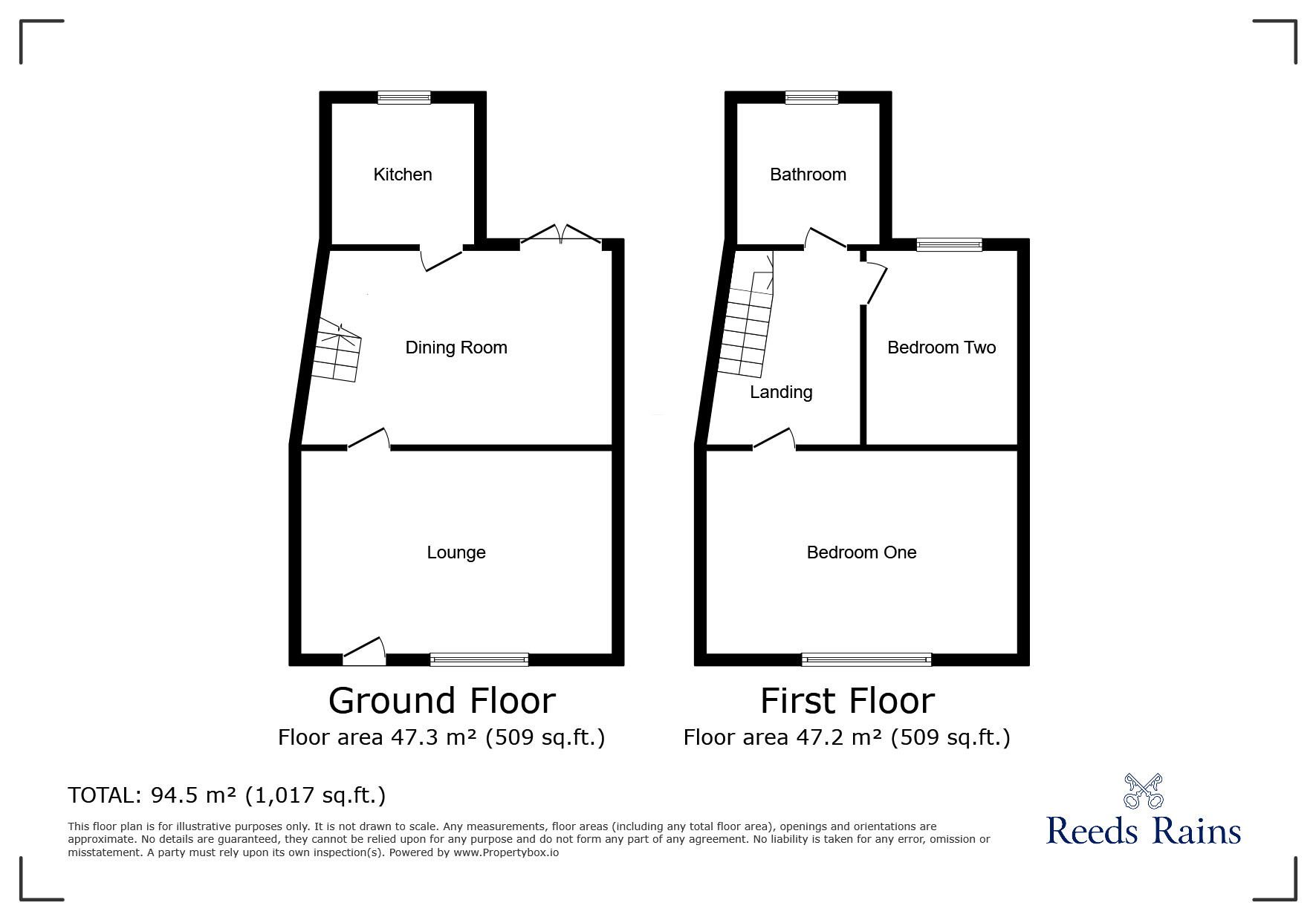 Floorplan of 2 bedroom Mid Terrace House to rent, Alexandra Street, Pelton, County Durham, DH2