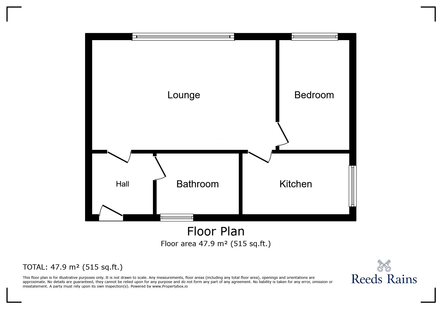 Floorplan of 1 bedroom  Flat to rent, Knaresdale, Birtley, County Durham, DH3