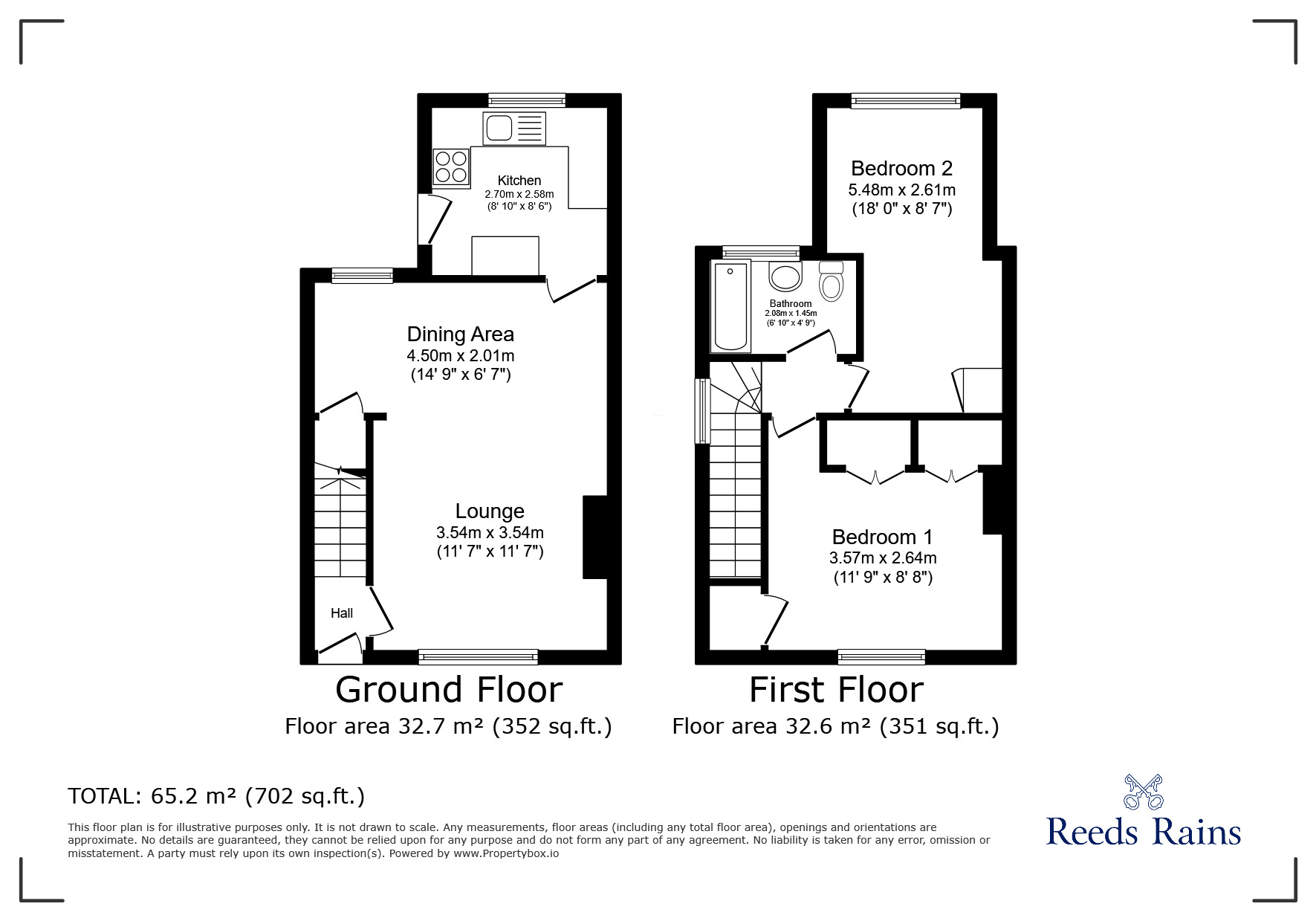 Floorplan of 2 bedroom Semi Detached House for sale, South Street, Chester Le Street, Durham, DH2