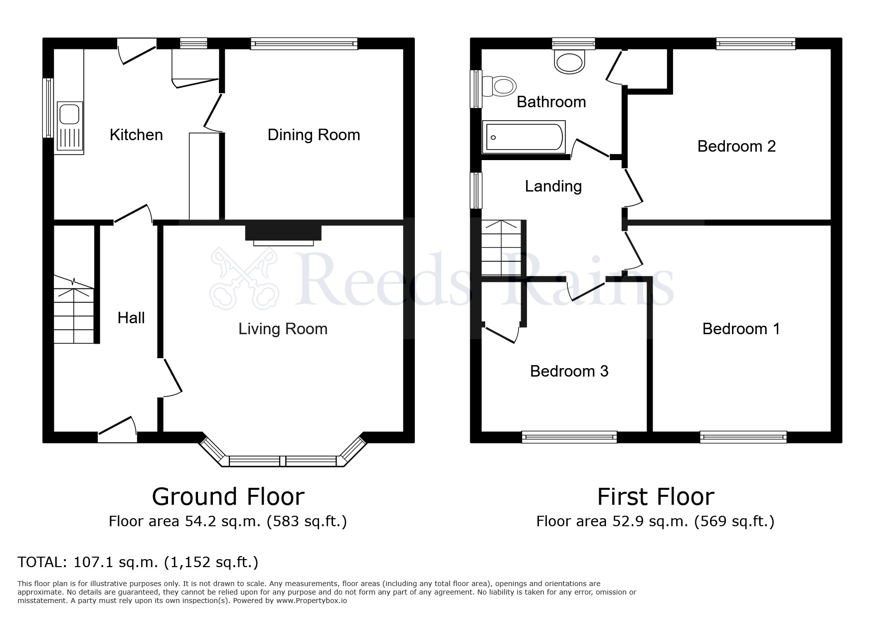 Floorplan of 3 bedroom Semi Detached House to rent, Hambledon Avenue, Chester Le Street, Durham, DH2