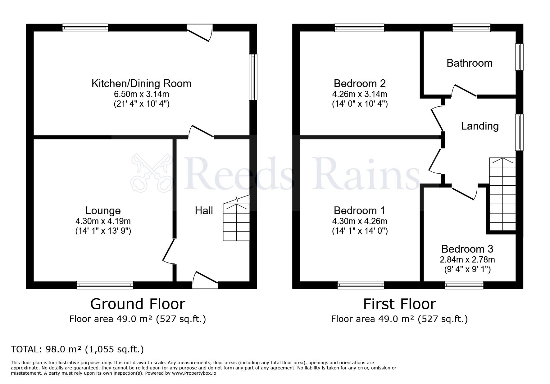 Floorplan of 3 bedroom Semi Detached House for sale, Cotswold Avenue, Chester Le Street, Durham, DH2