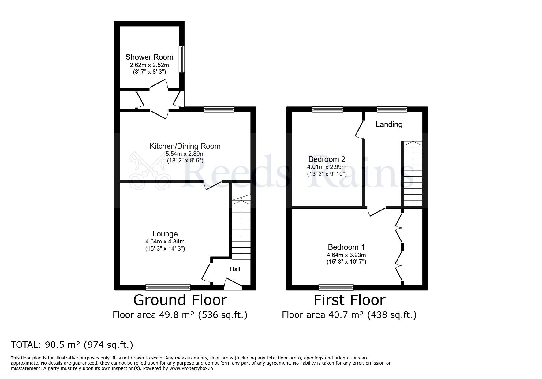 Floorplan of 2 bedroom Mid Terrace House for sale, Station View, Chester Le Street, Durham, DH2