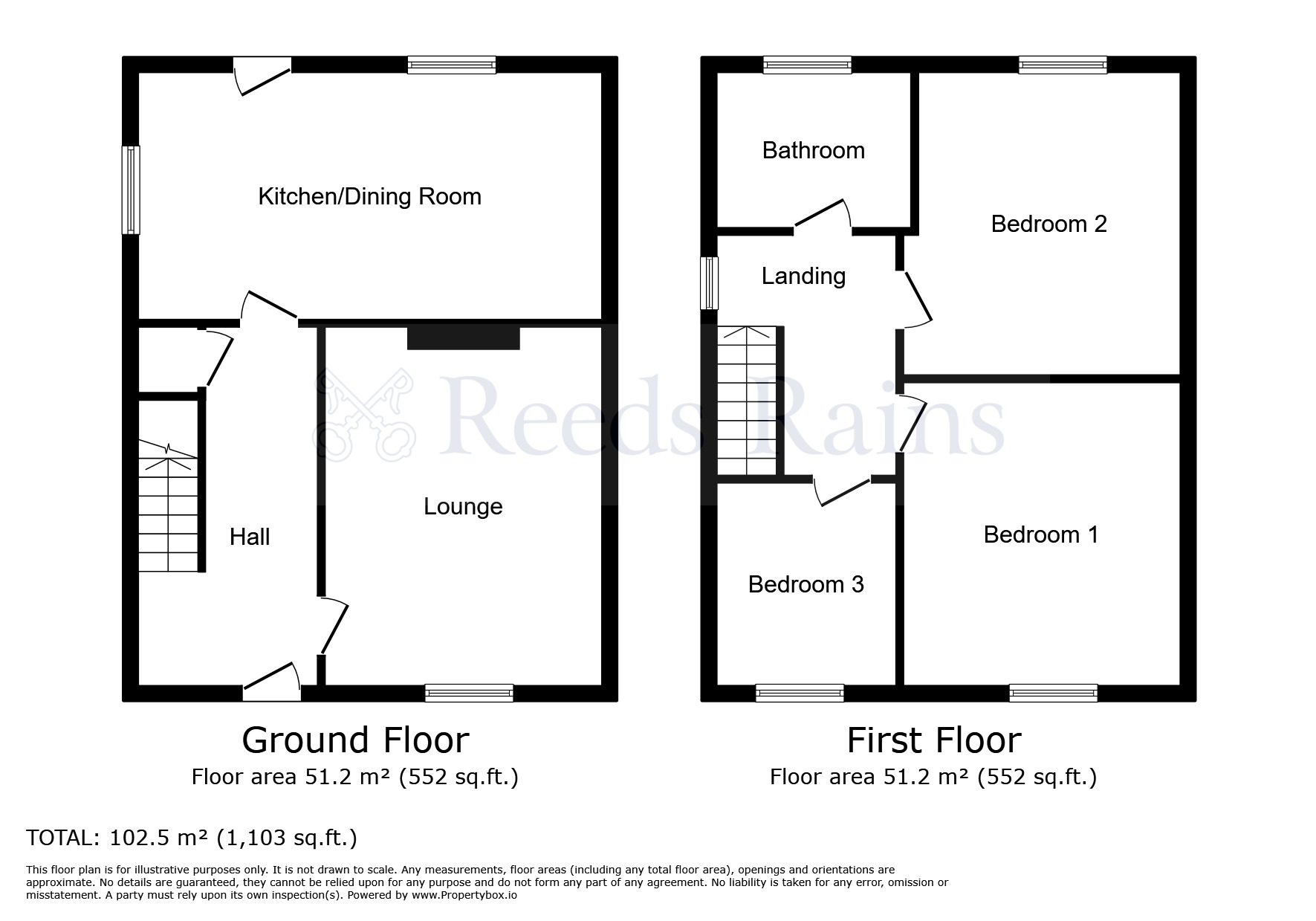 Floorplan of 3 bedroom Semi Detached House for sale, Grampian Avenue, Chester Le Street, Durham, DH2