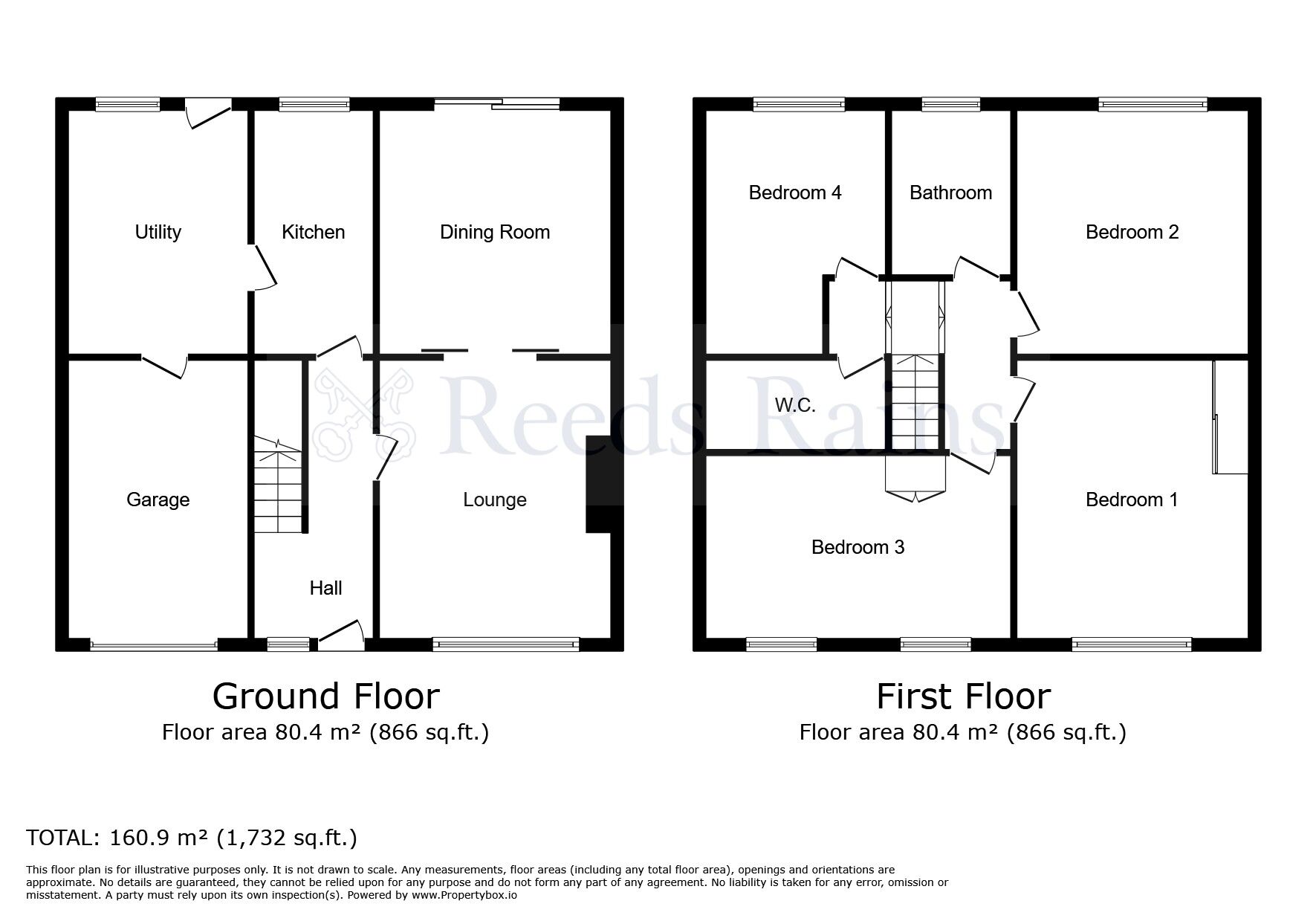 Floorplan of 4 bedroom Semi Detached House for sale, Pendragon, Great Lumley, Durham, DH3