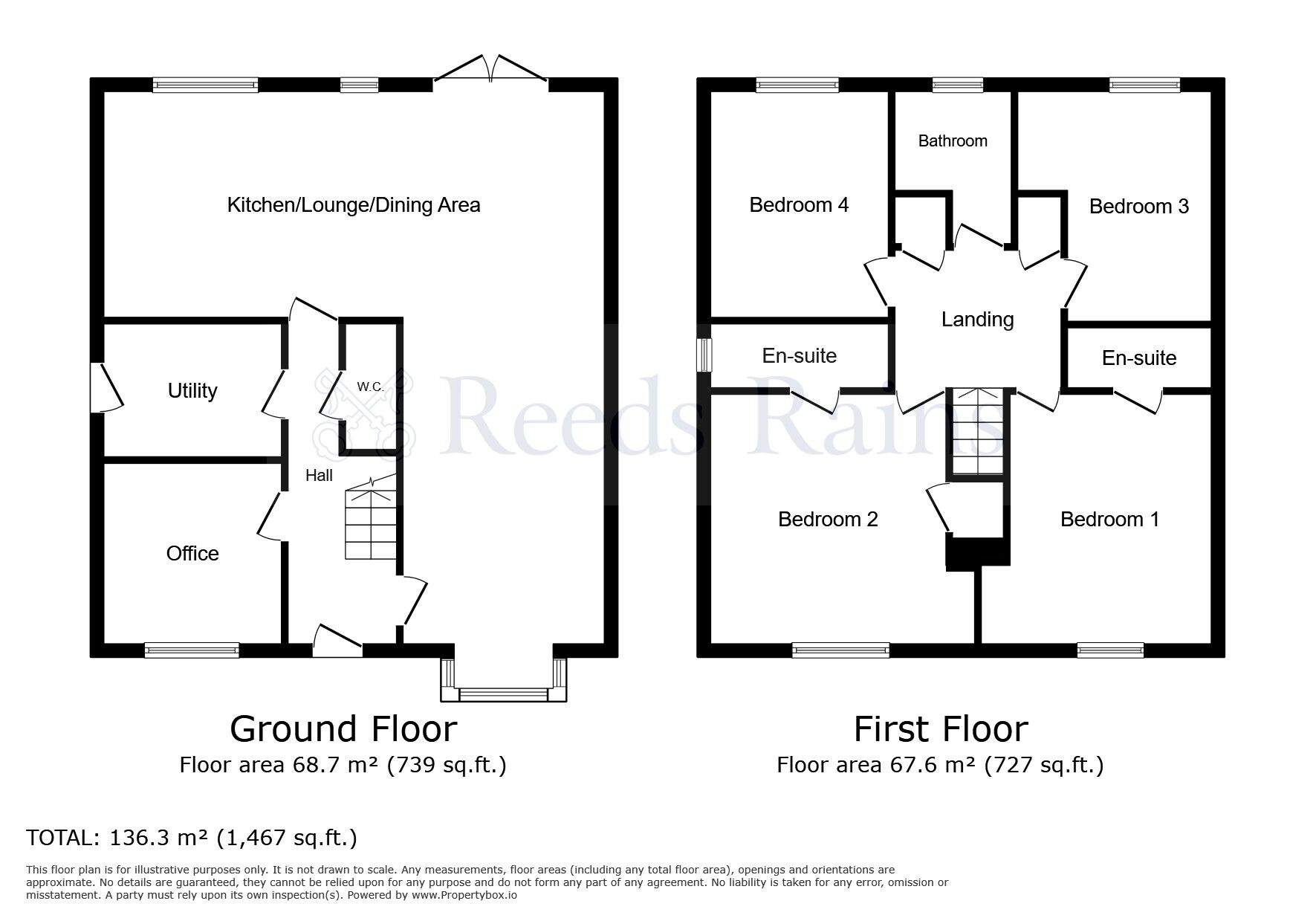 Floorplan of 4 bedroom Detached House for sale, Buttercup Lane, Houghton Le Spring, Tyne and Wear, DH4