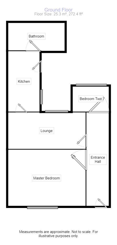 Floorplan of 2 bedroom  Flat for sale, Model Dwellings, Washington, Tyne and Wear, NE38