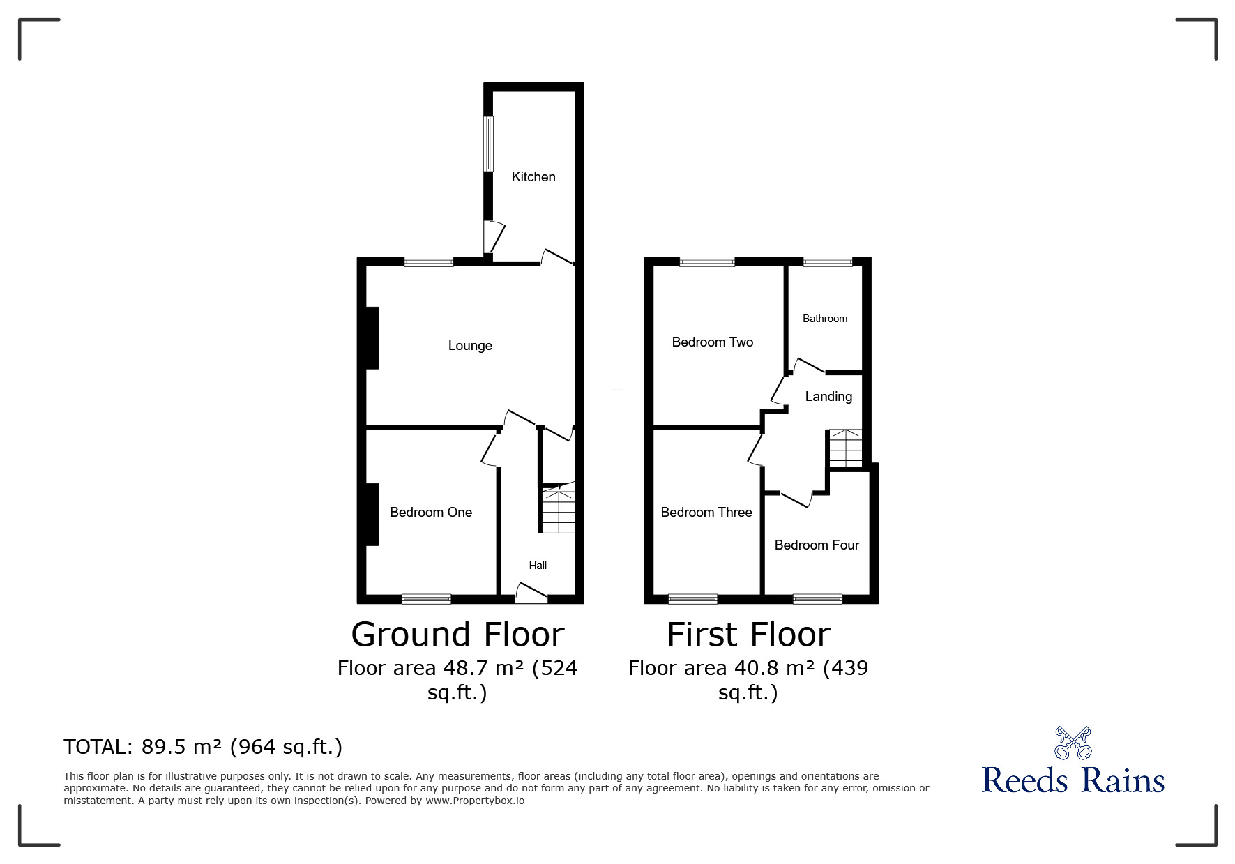 Floorplan of 4 bedroom Mid Terrace House to rent, Tuart Street, Chester Le Street, County Durham, DH3