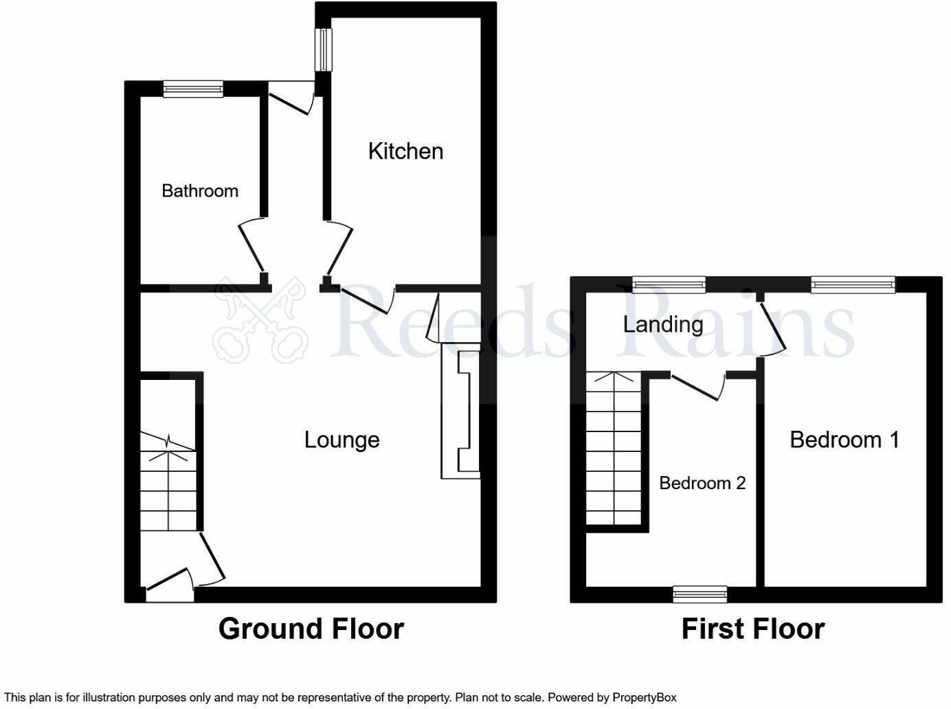 Floorplan of 2 bedroom Mid Terrace House to rent, Poplar Street, Chester Le Street, Durham, DH3