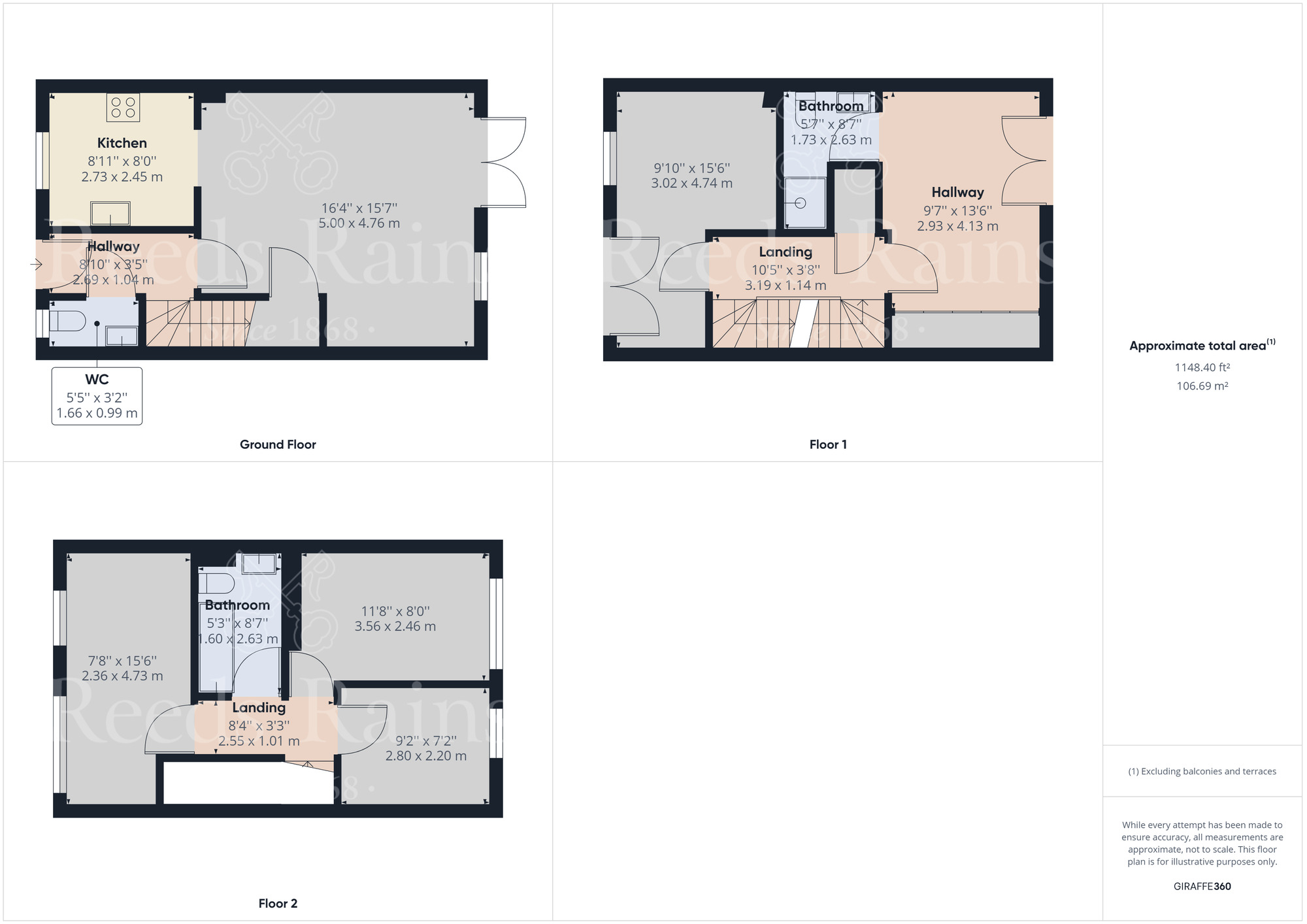 Floorplan of 5 bedroom Mid Terrace House to rent, Waylen Gardens, Dartford, DA1