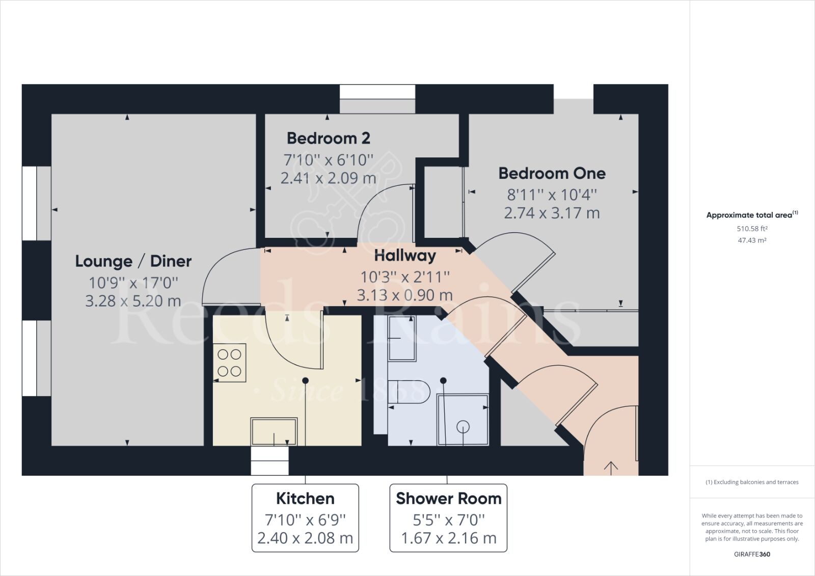 Floorplan of 2 bedroom  Flat to rent, Norfolk Close, Dartford, DA1