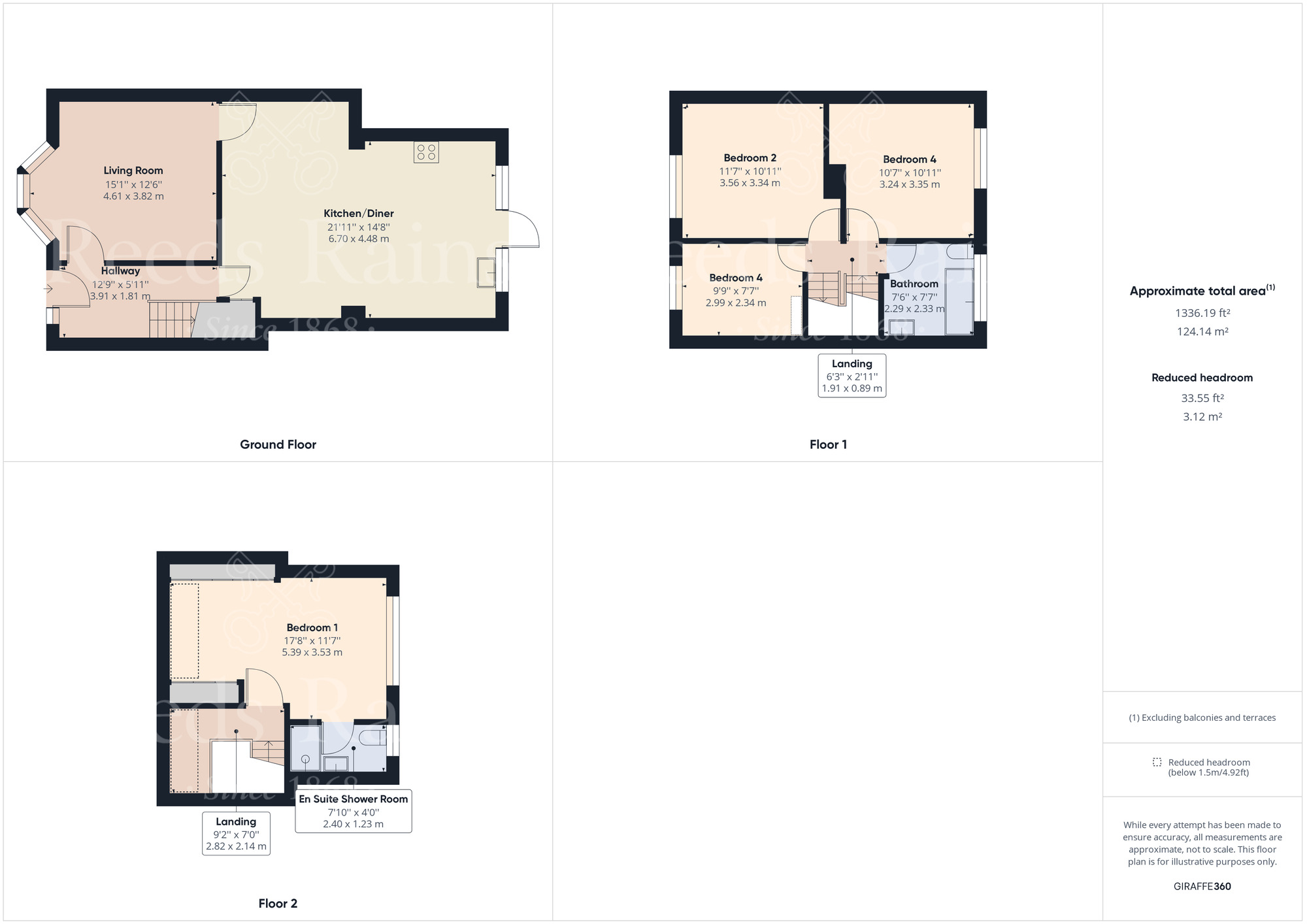 Floorplan of 4 bedroom Mid Terrace House to rent, Lansbury Crescent, Dartford, Kent, DA1