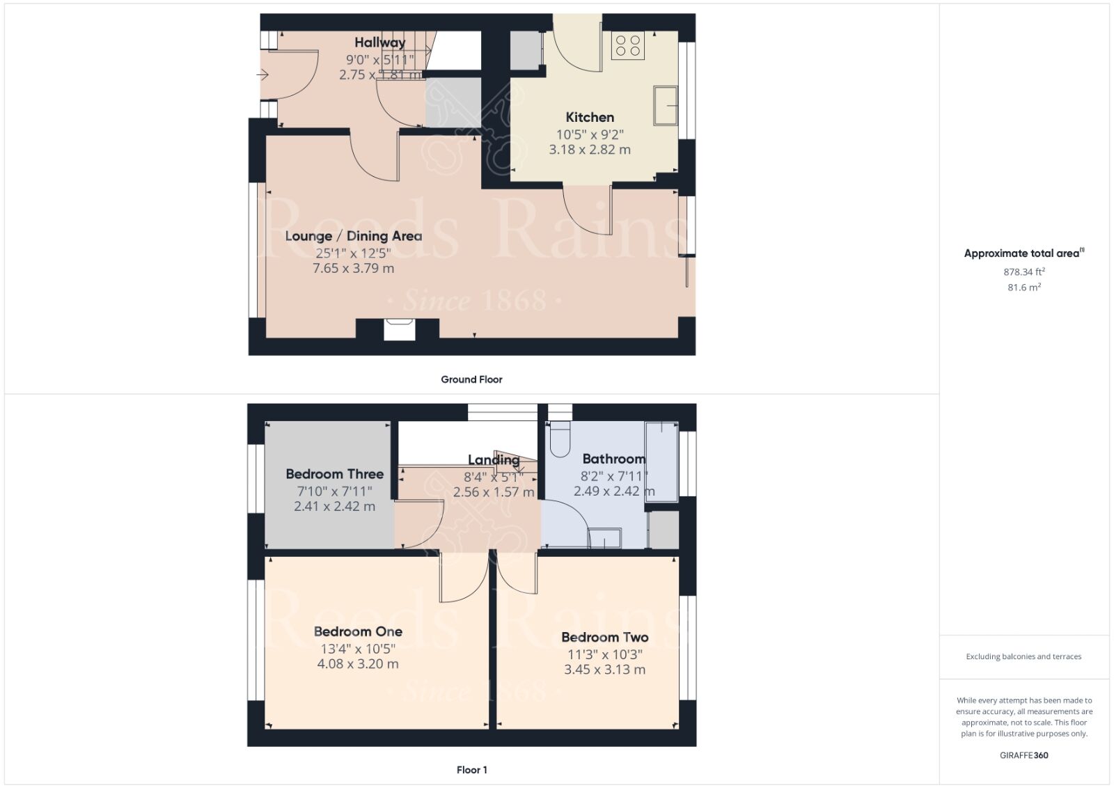 Floorplan of 3 bedroom Semi Detached House for sale, Gothic Close, Dartford, Kent, DA1