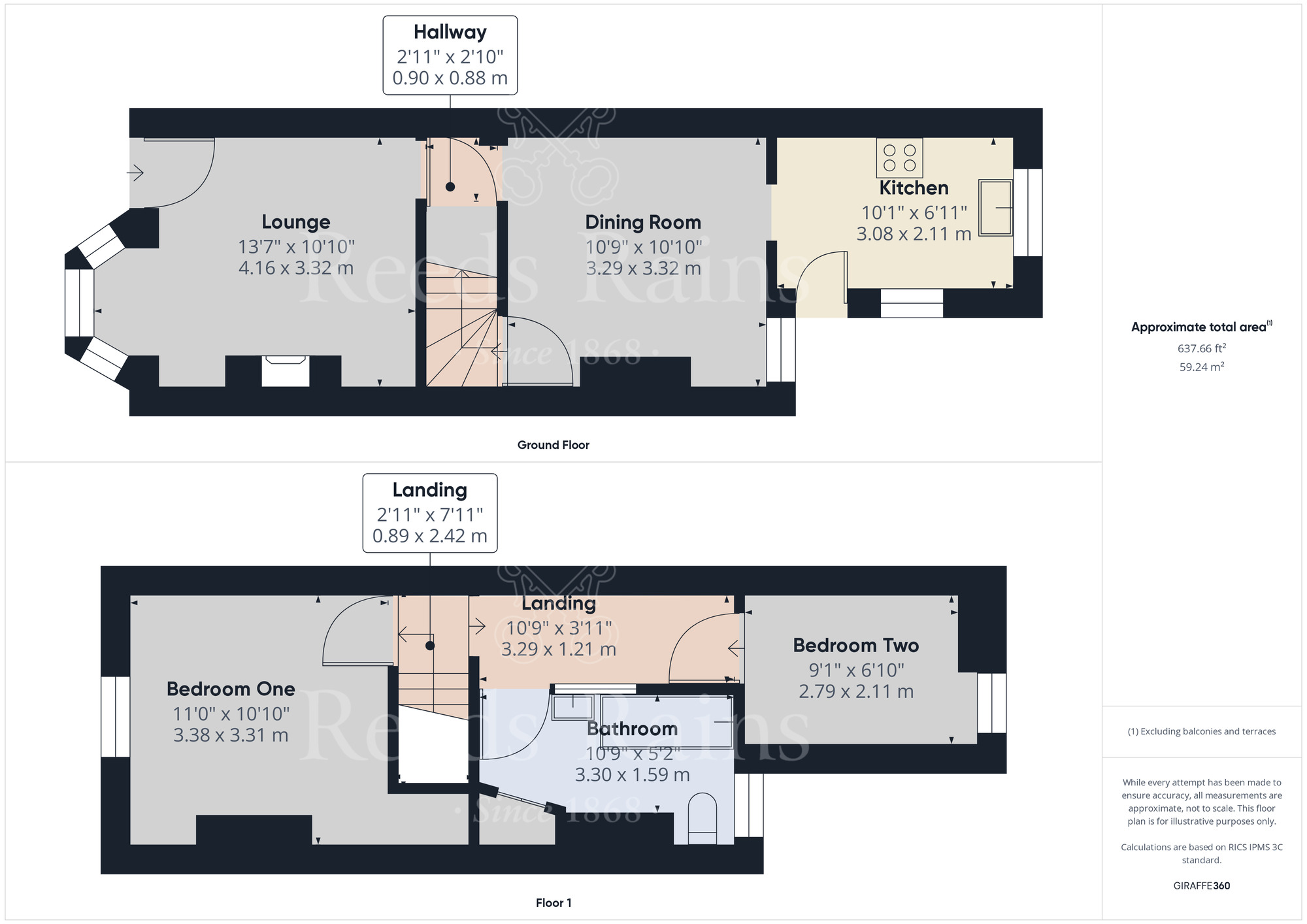 Floorplan of 2 bedroom End Terrace House for sale, London Road, Stone, Kent, DA2