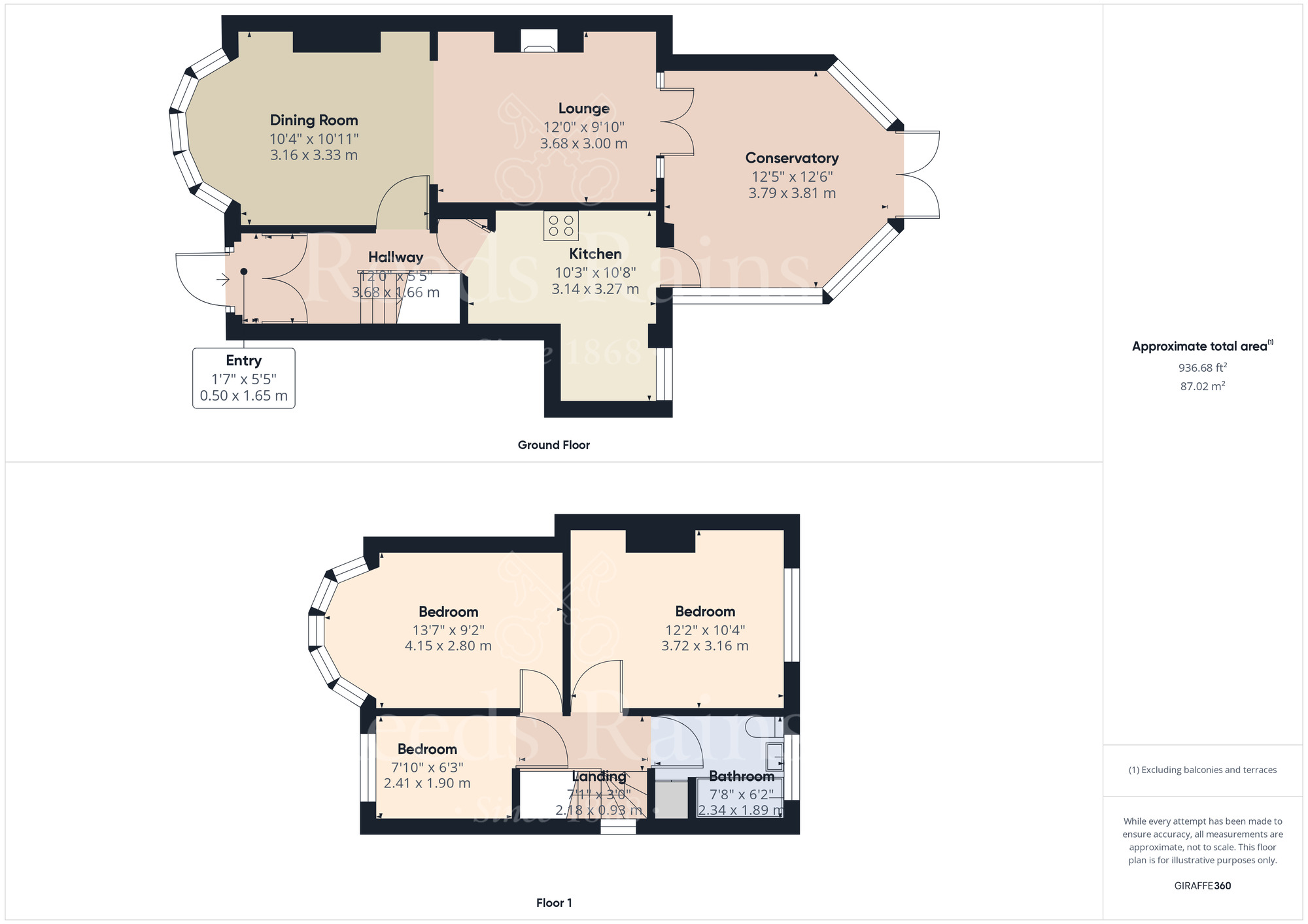 Floorplan of 3 bedroom Semi Detached House for sale, Wentworth Drive, Dartford, Kent, DA1