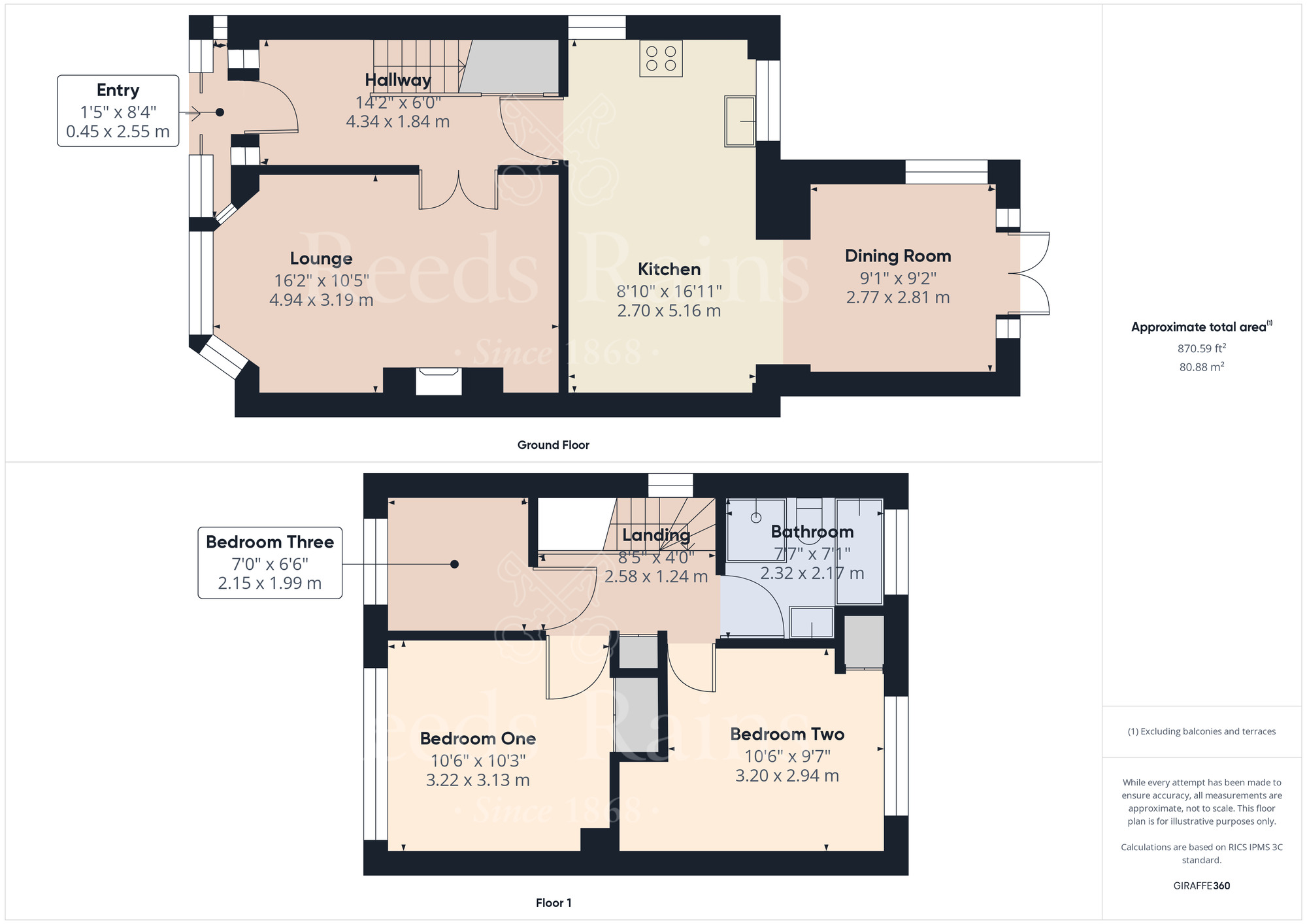 Floorplan of 3 bedroom Semi Detached House for sale, Fleet Road, Dartford, Kent, DA2